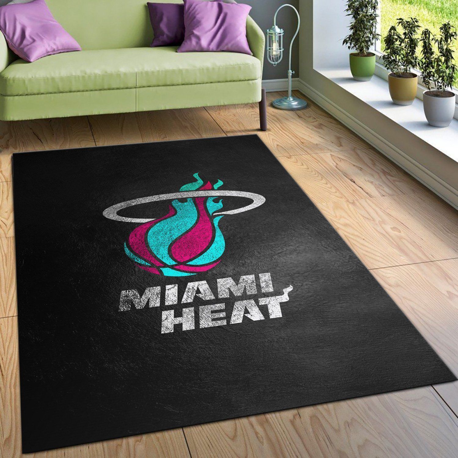 Miami Heat Vice Area Rug, Kitchen Rug, Home Decor Floor Decor - Indoor Outdoor Rugs