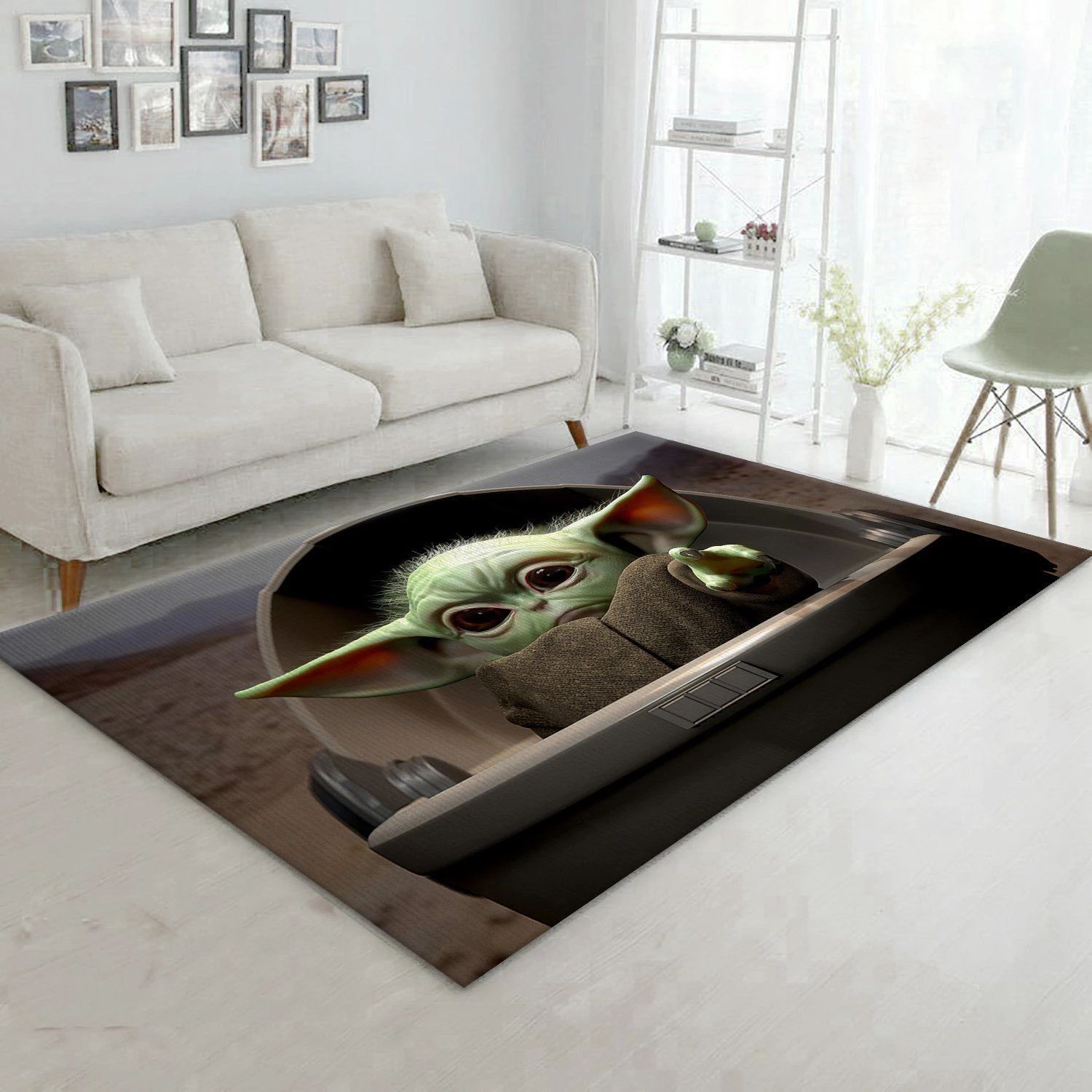 Baby Yoda Ver9 Area Rug For Christmas Bedroom Rug Family Gift US Decor - Indoor Outdoor Rugs