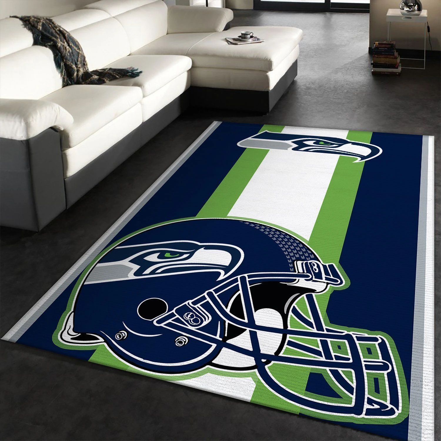 Seattle Seahawks Area Rug Nfl Football Floor Decor Area Rug Rugs For Living Room - Indoor Outdoor Rugs