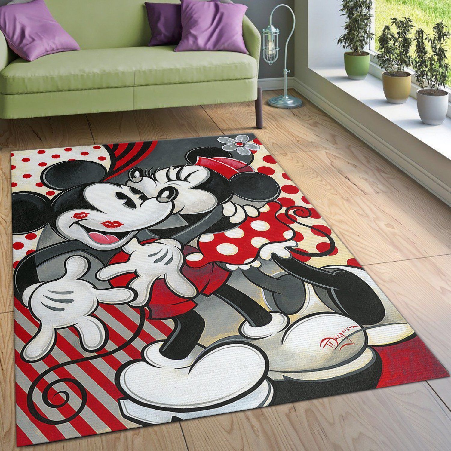 Hugs Disney Area Rug Bedroom Rug Home Decor Floor Decor - Indoor Outdoor Rugs