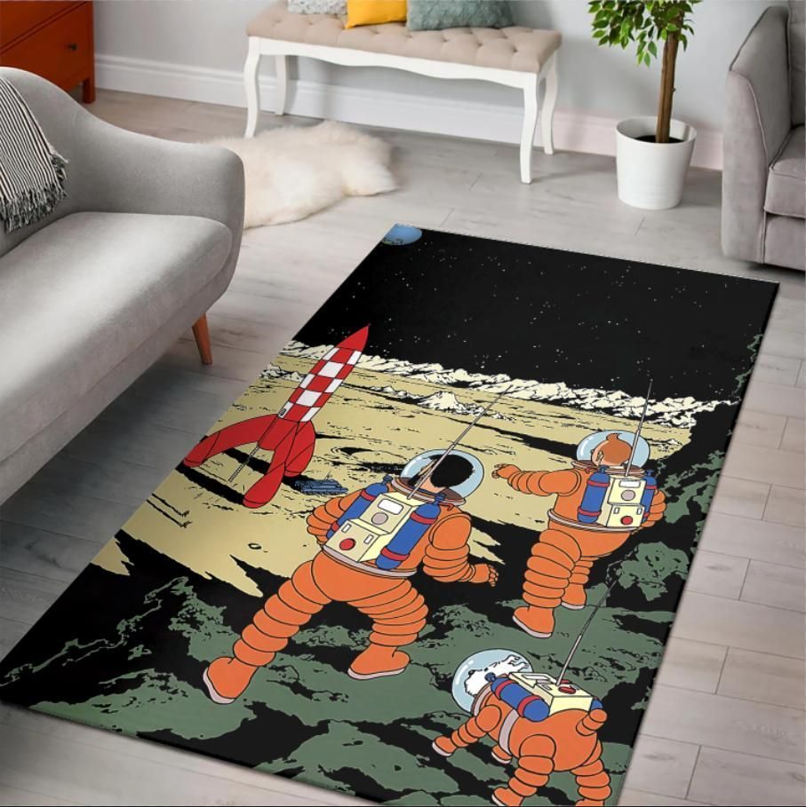 Adventures Of Tintin Area Rug Rugs For Living Room Rug Home Decor - Indoor Outdoor Rugs