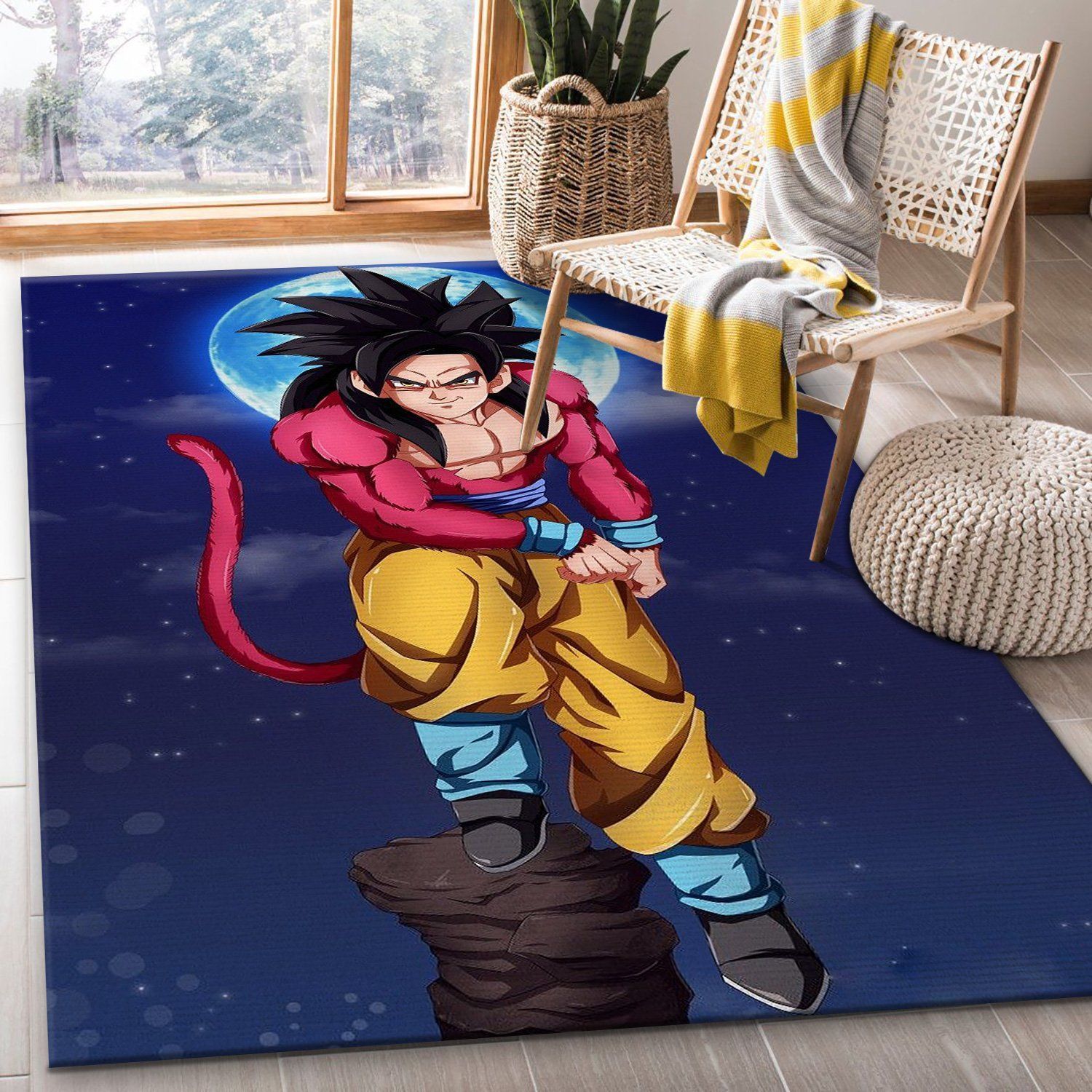 Goku Ssj4 Area Rug Geeky Carpet home decor Bedroom Living Room decor - Indoor Outdoor Rugs