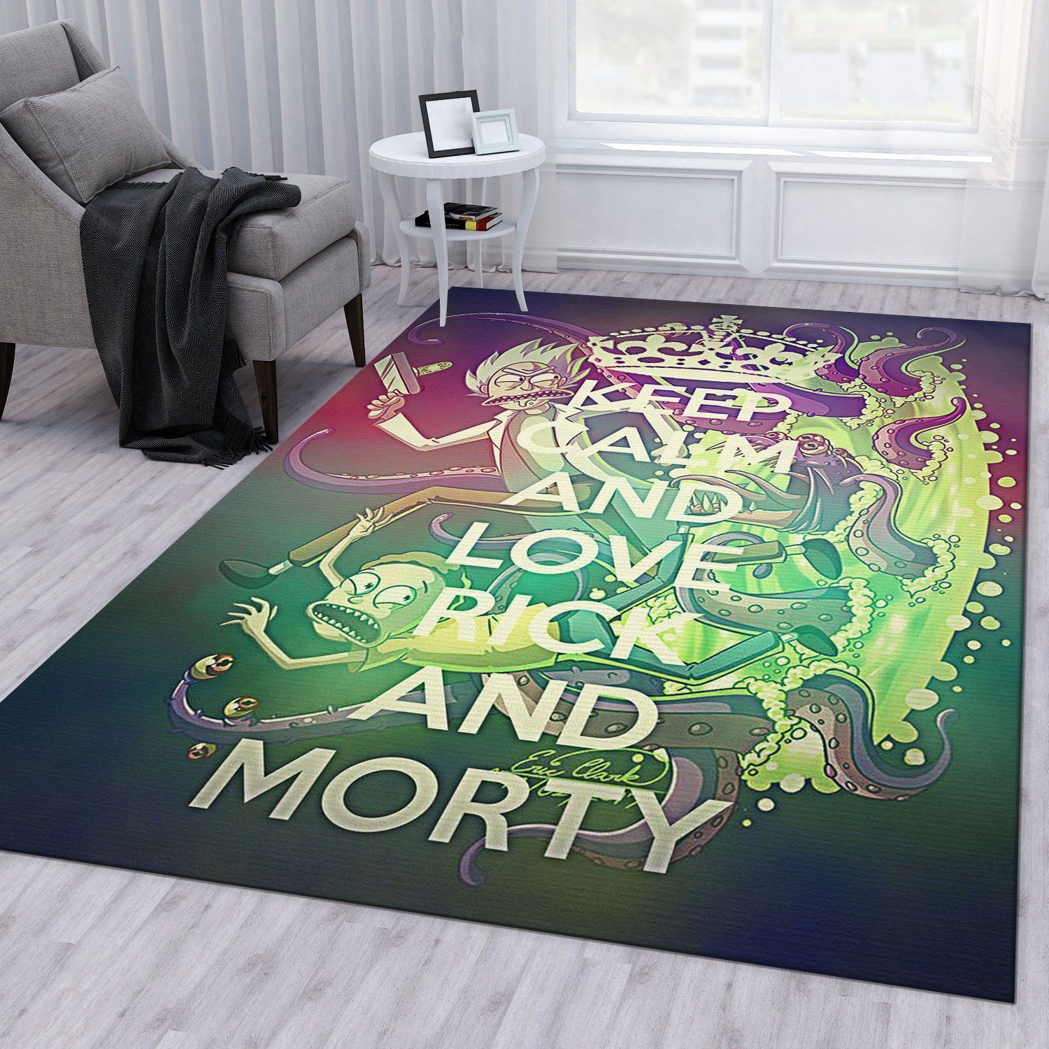 Rick And Morty Noel Gift Rug Bedroom Rug Home Decor Floor Decor - Indoor Outdoor Rugs