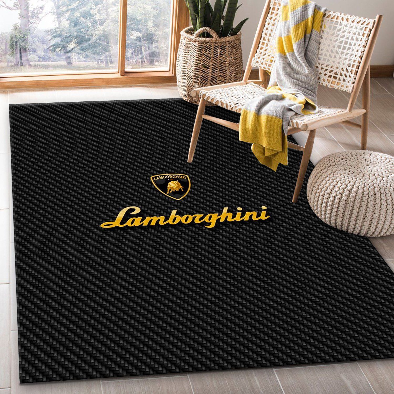 Lamborghini Carbon Area Rugs Bedroom Rug Christmas Gift US Decor - Indoor Outdoor Rugs