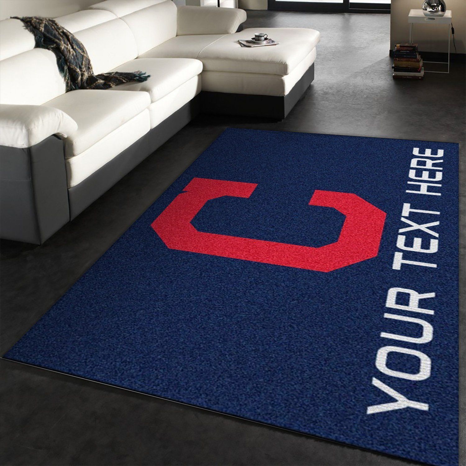 Customizable Cleveland Indians Personalized Accent Rug Area Rug Carpet, Living Room Rug, US Gift Decor - Indoor Outdoor Rugs