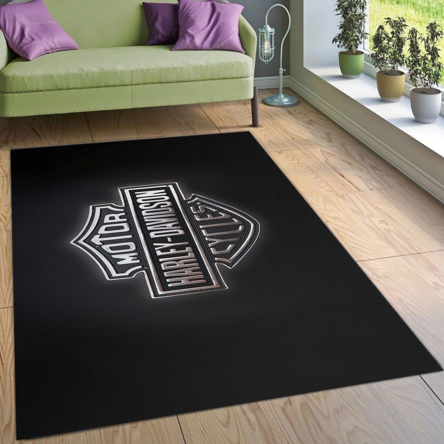 Harley Davidson Ver4 Area Rug Living Room Rug US Gift Decor - Indoor Outdoor Rugs