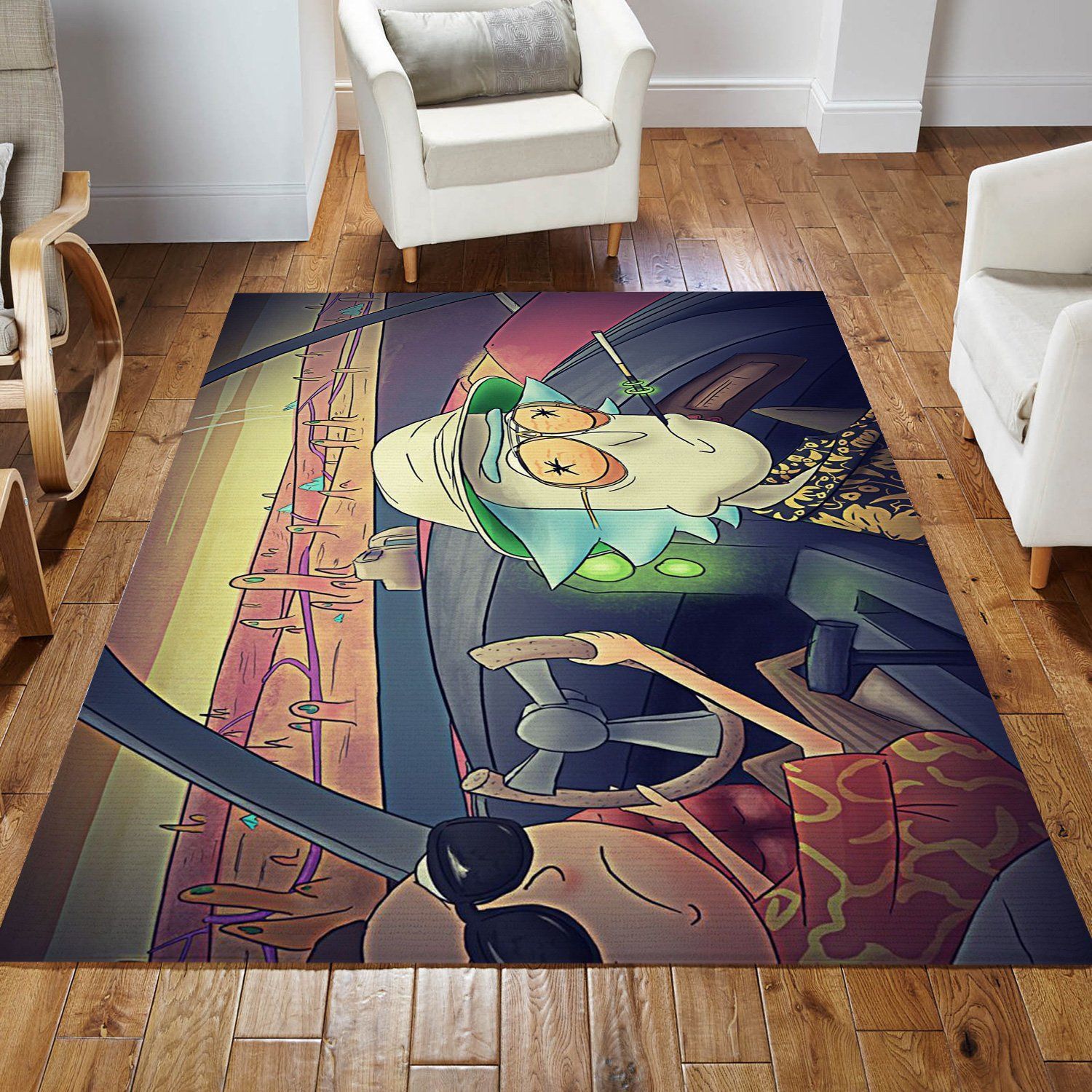 Rick And Morty Area Rug For Christmas Living Room Rug Home Decor Floor Decor - Indoor Outdoor Rugs