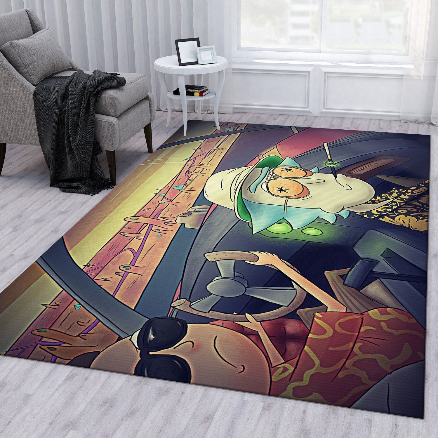 Rick And Morty Area Rug For Christmas Living Room Rug Home Decor Floor Decor - Indoor Outdoor Rugs