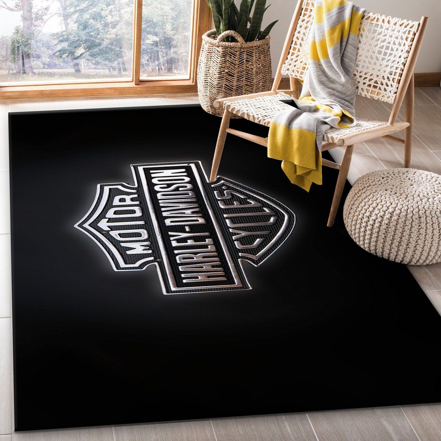 Harley Davidson Ver4 Area Rug Living Room Rug US Gift Decor - Indoor Outdoor Rugs