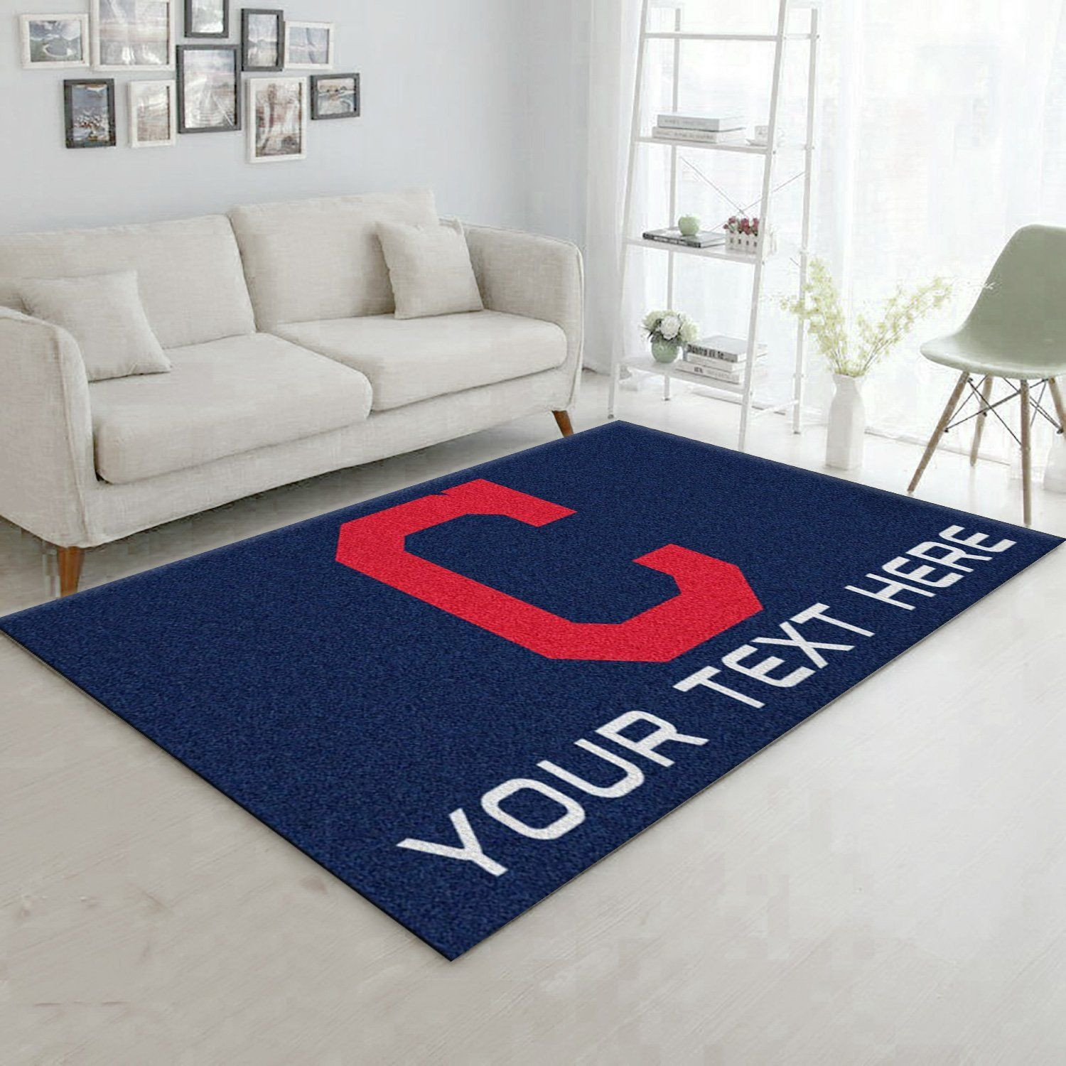 Customizable Cleveland Indians Personalized Accent Rug Area Rug Carpet, Living Room Rug, US Gift Decor - Indoor Outdoor Rugs