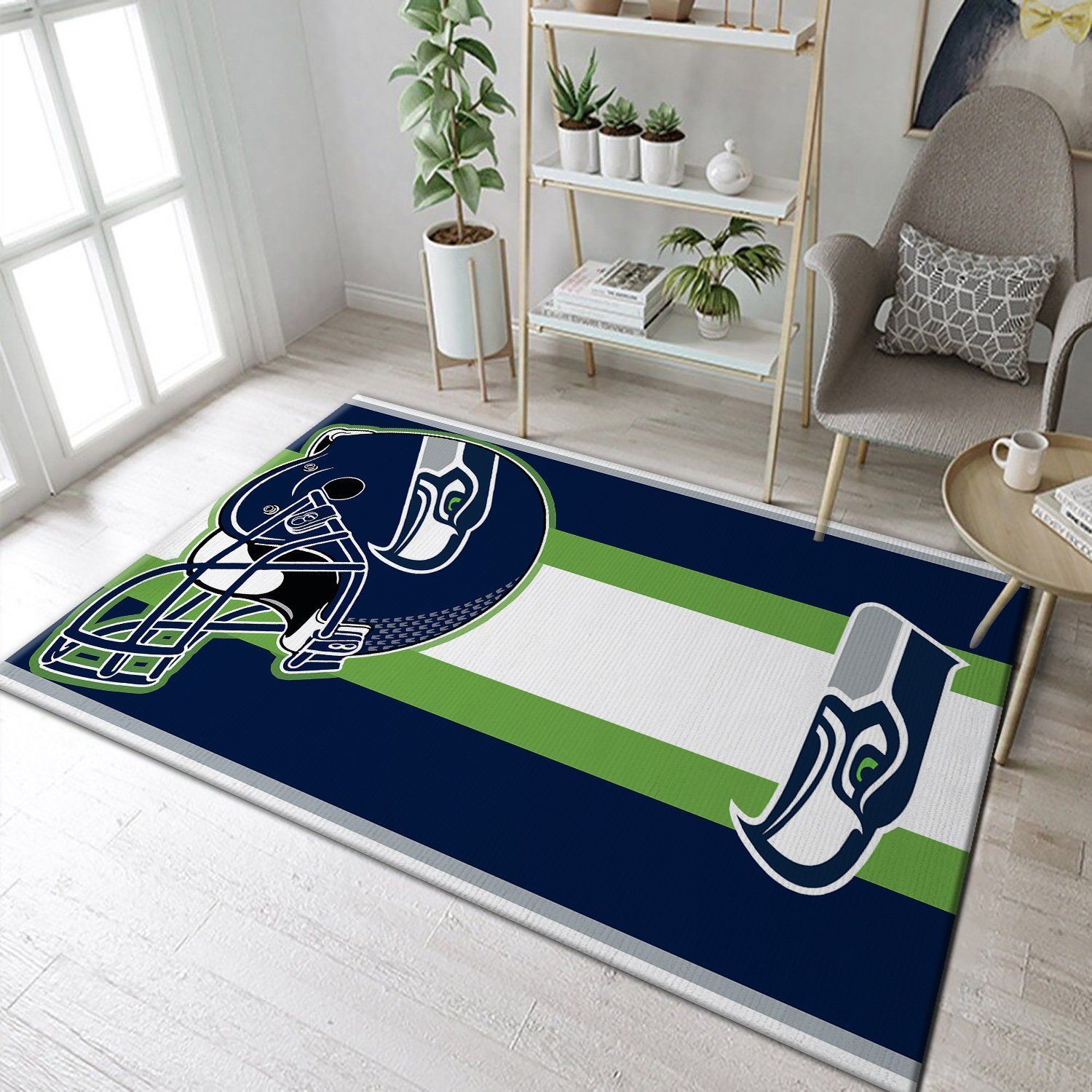 Seattle Seahawks Area Rug Nfl Football Floor Decor Area Rug Rugs For Living Room - Indoor Outdoor Rugs