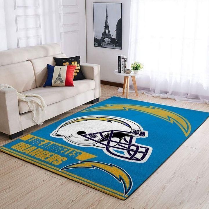 Los Angeles Chargers Area Rug Nfl Football Floor Decor T01 Area Rug Rugs For Living Room - Indoor Outdoor Rugs