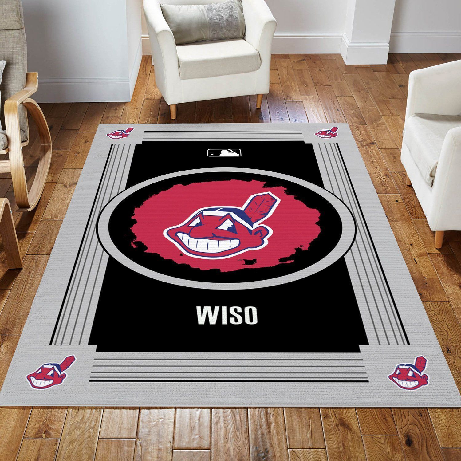 Cleveland Indians Rug Living Room Rug Home Decor - Indoor Outdoor Rugs