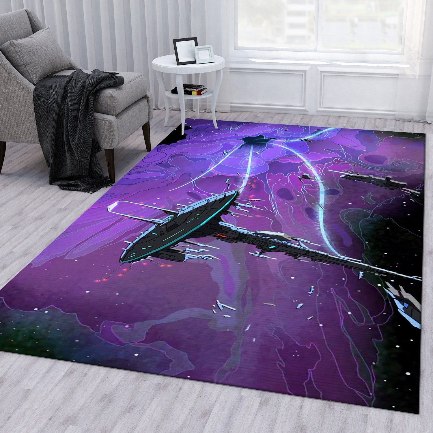 Rick And Morty Space Cartoon Area Rug Living Room Rug Christmas Gift US Decor - Indoor Outdoor Rugs