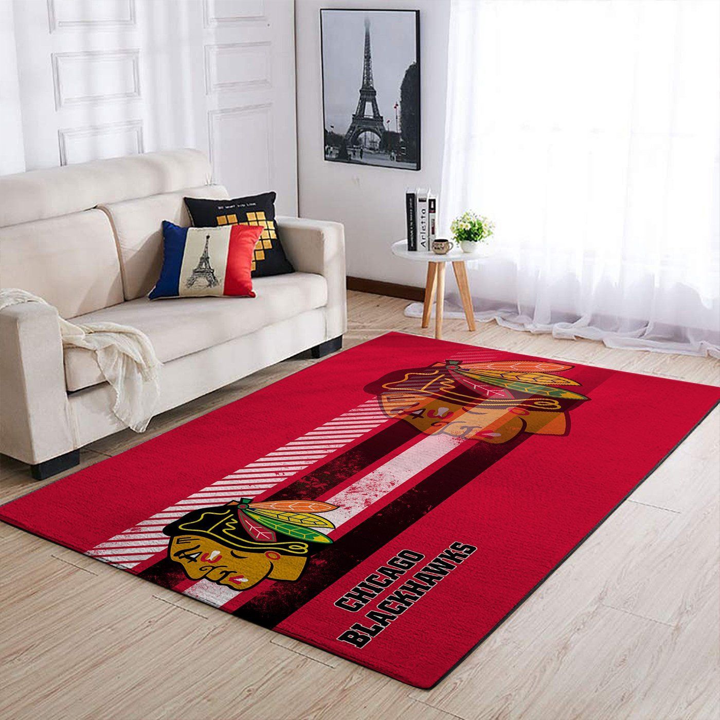 Chicago Blackhawks Nhl Team Logo Nice Gift Home Decor Rectangle Area Rug - Indoor Outdoor Rugs