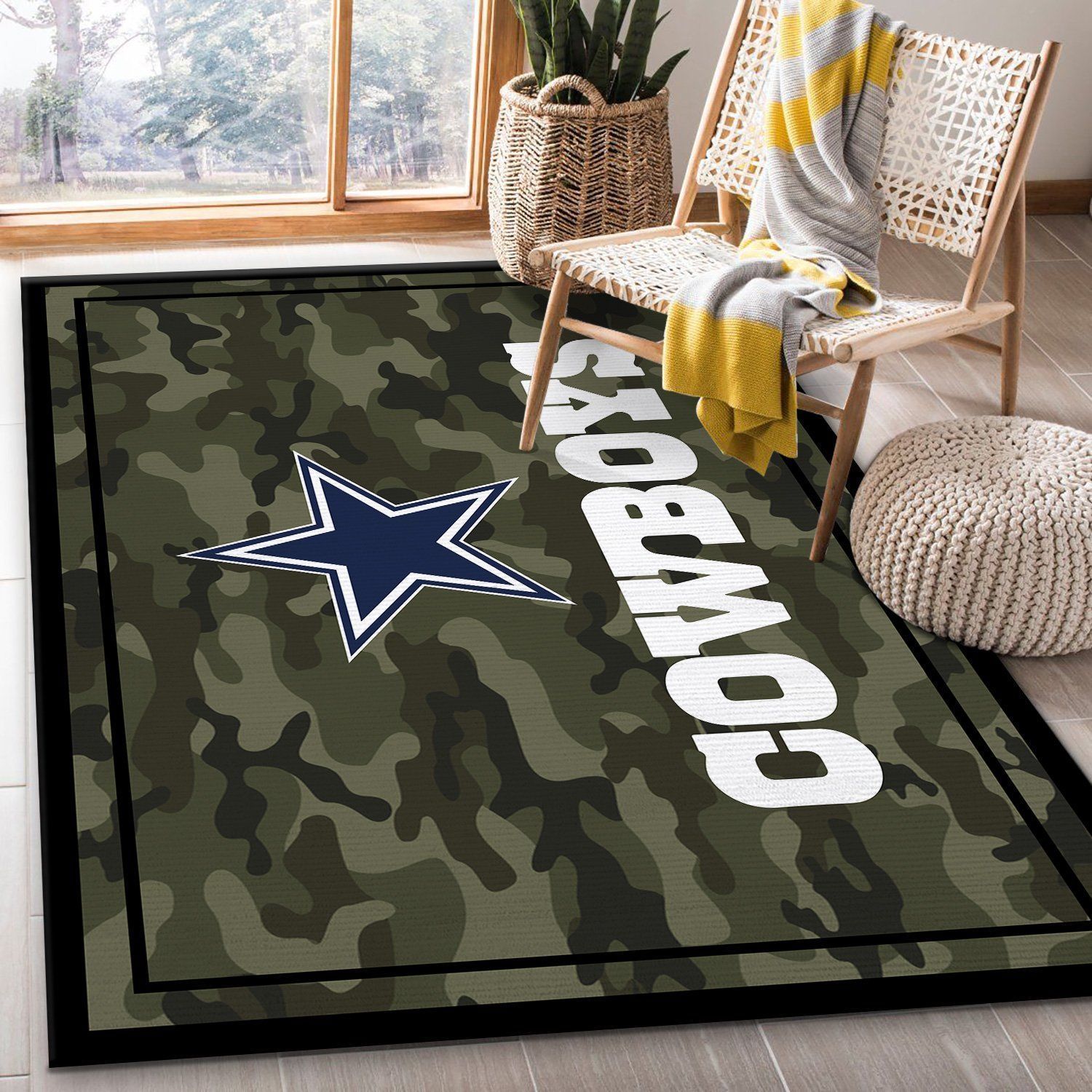 Dallas Cowboys Nfl Rug Room Carpet Sport Custom Area Floor Home Decor V4 - Indoor Outdoor Rugs