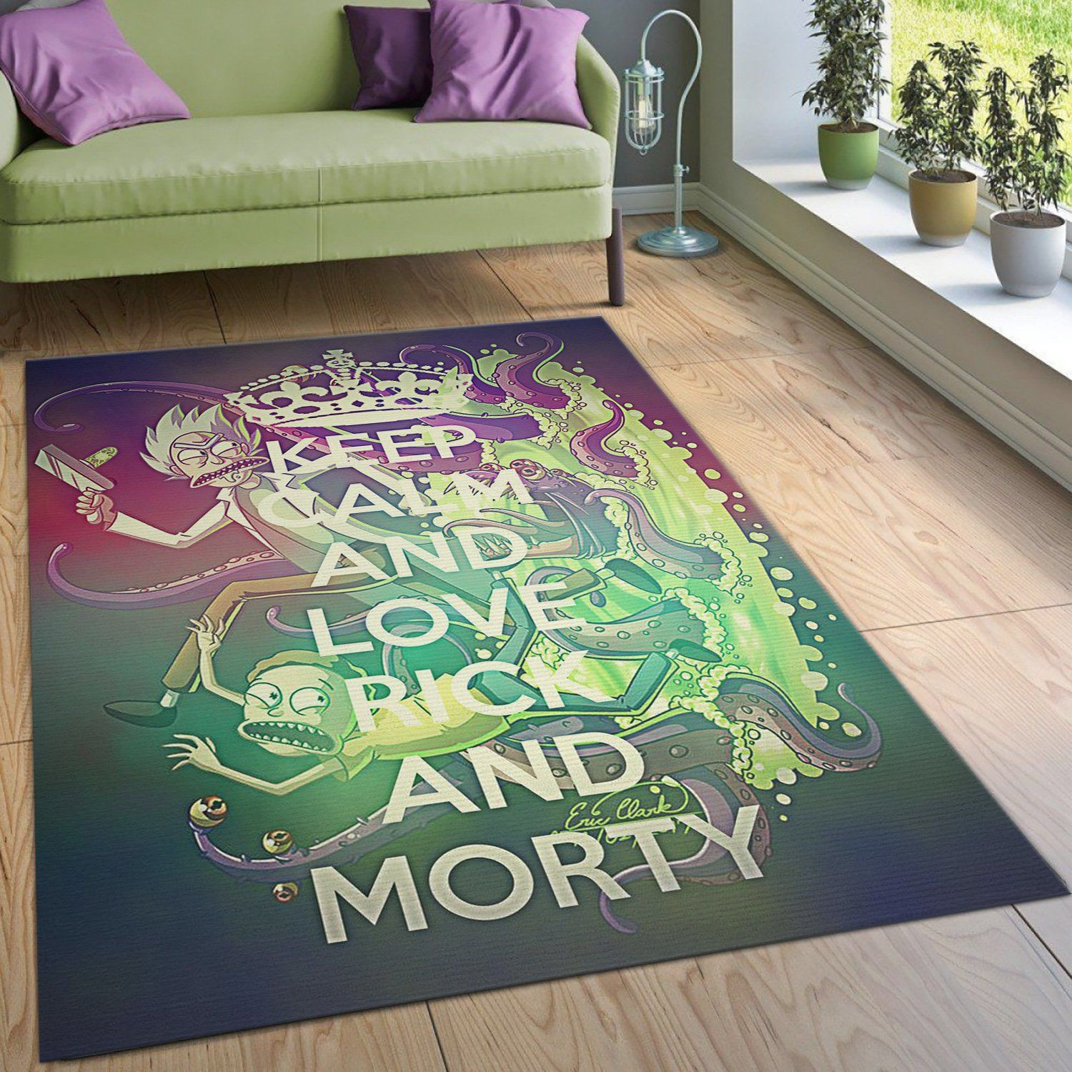 Rick And Morty Noel Gift Rug Bedroom Rug Home Decor Floor Decor - Indoor Outdoor Rugs