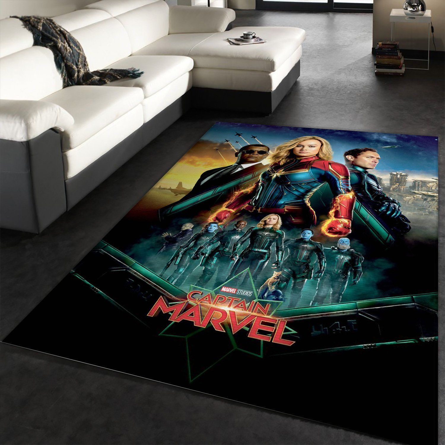 Captain Marvel Movie Movie Area Rug, Living room and bedroom Rug, Home US Decor - Indoor Outdoor Rugs