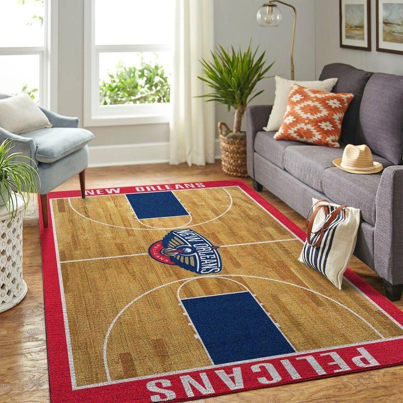 New Orleans Pelicans Nba Rug Room Carpet Sport Custom Area Floor Home Decor - Indoor Outdoor Rugs