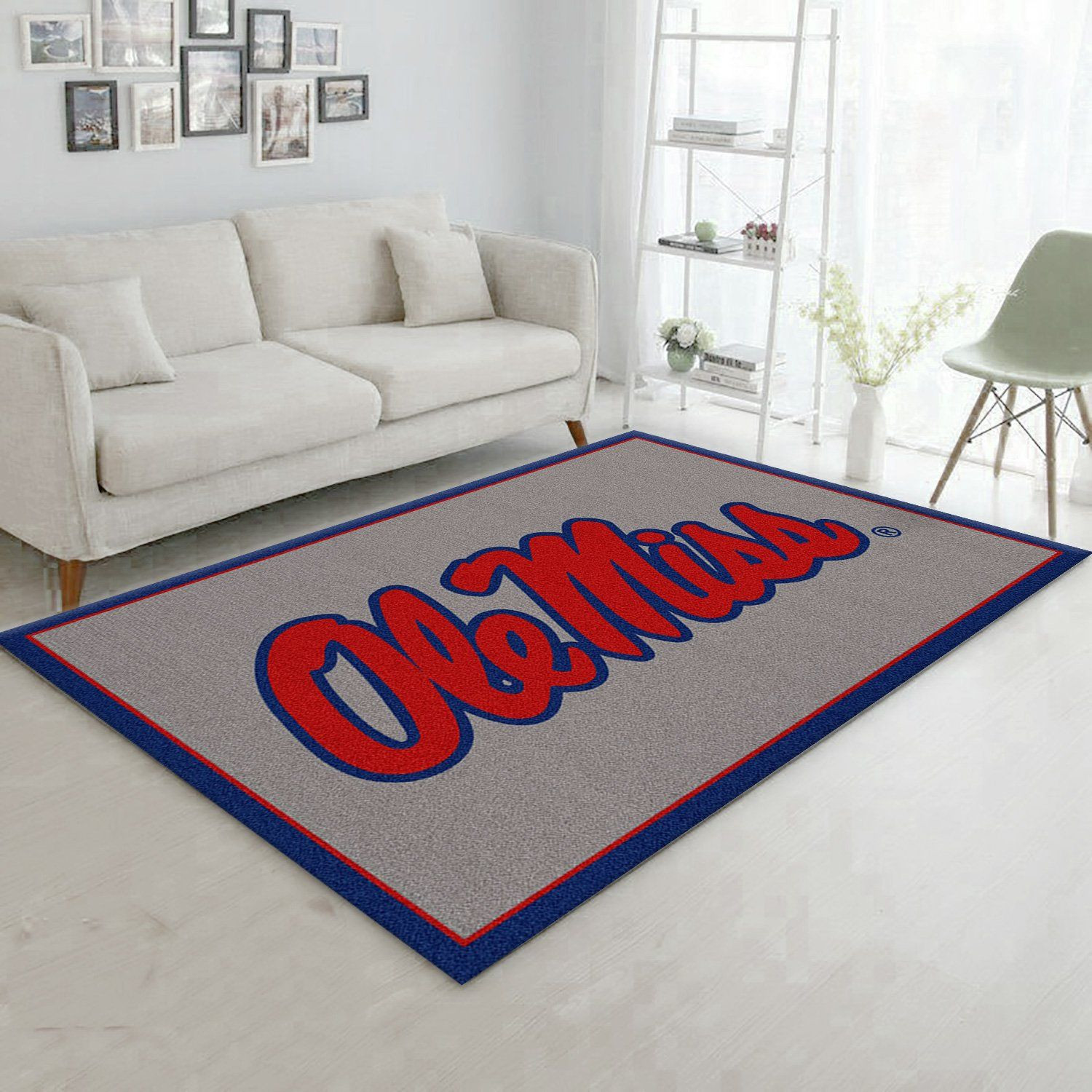 College Spirit Mississippi Sport Area Rug Carpet Team Logo Christmas Gift US Decor - Indoor Outdoor Rugs