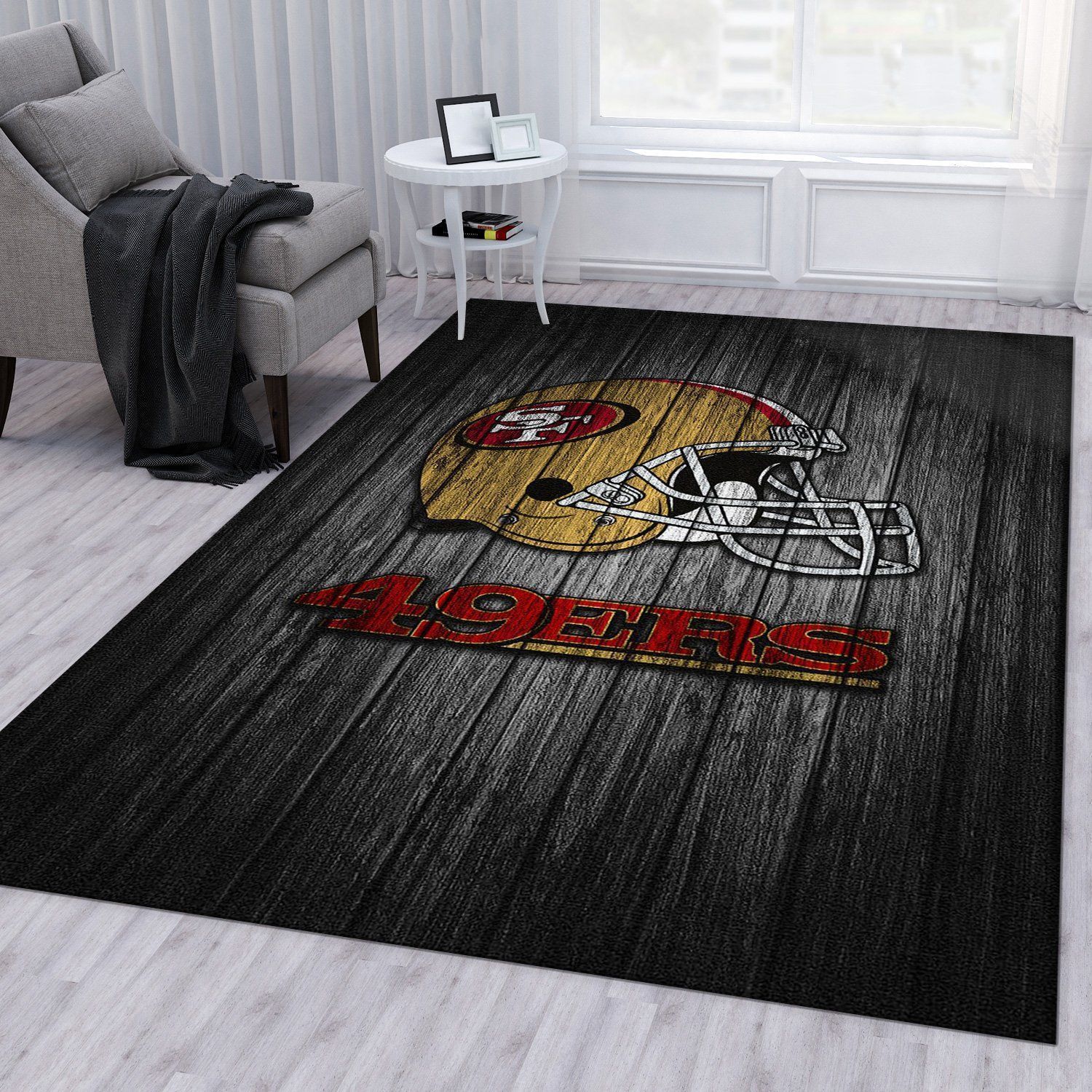 San Francisco 49ers Nfl Logo Area Rug For Gift Bedroom Rug US Gift Decor - Indoor Outdoor Rugs