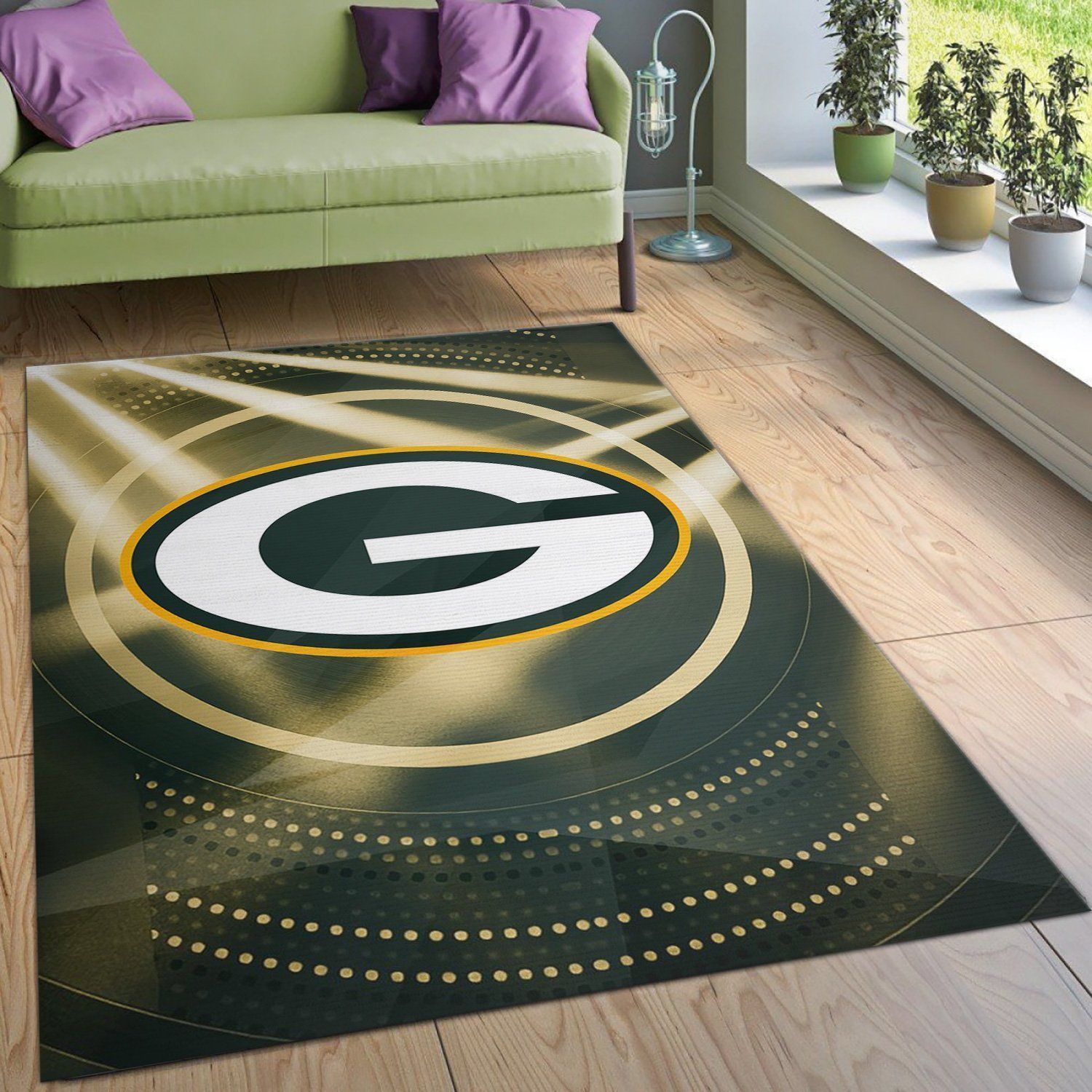 Green Bay Packers NFL Area Rug Bedroom Rug US Gift Decor - Indoor Outdoor Rugs