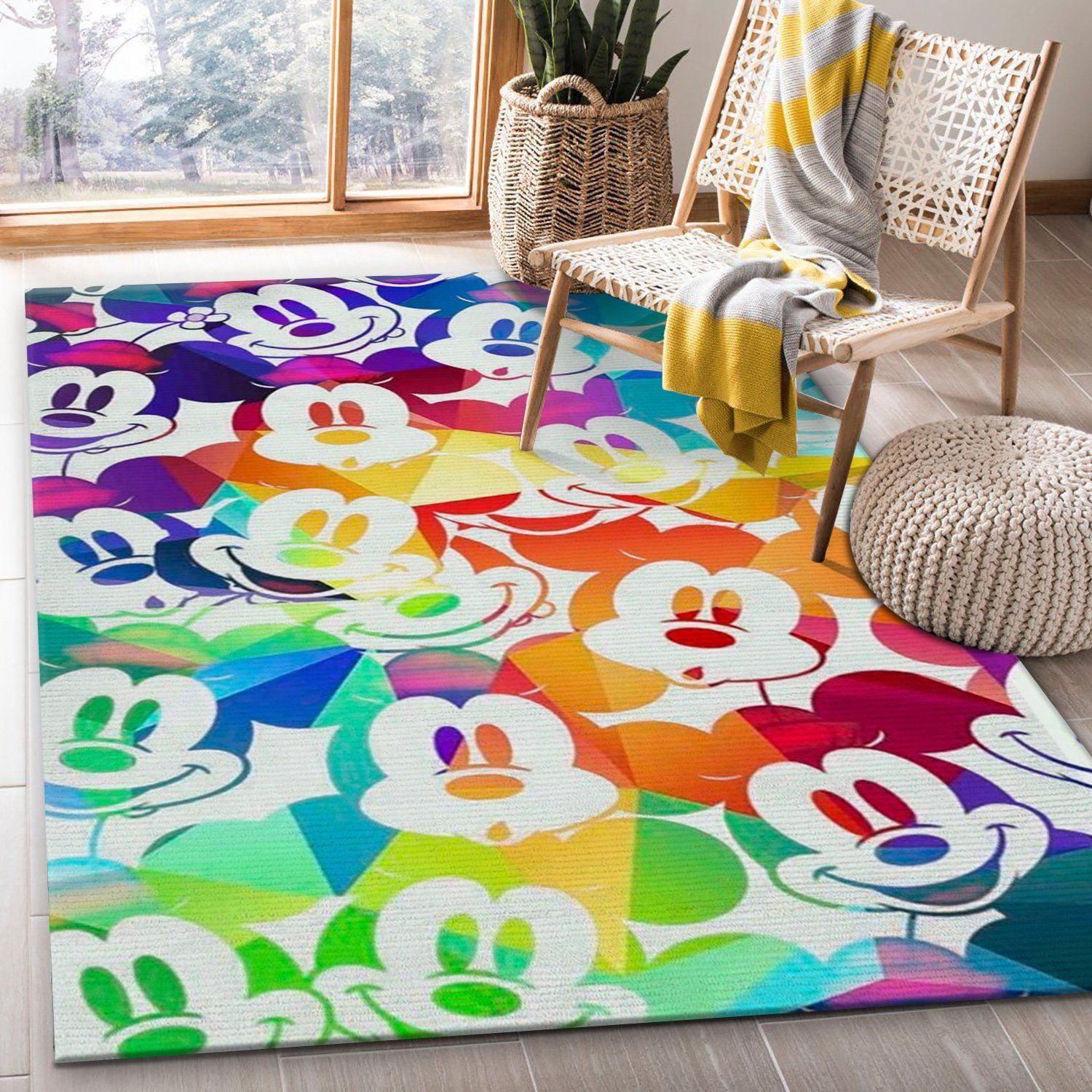 Mickey Mouse Lockscreen1 Movie Area Rug, Bedroom, Floor Decor - Indoor Outdoor Rugs