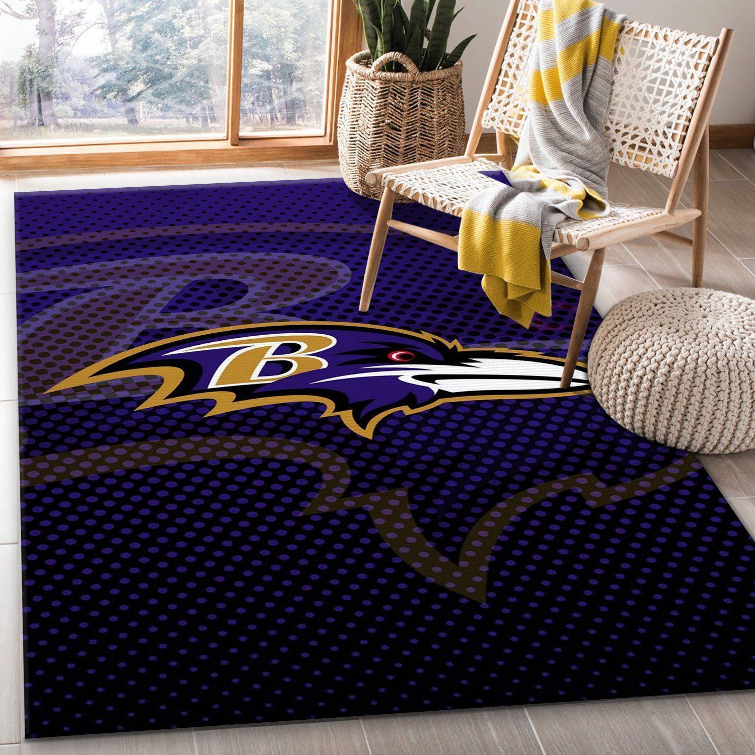 Baltimore Ravens Nfl Rug Bedroom Rug Christmas Gift US Decor - Indoor Outdoor Rugs