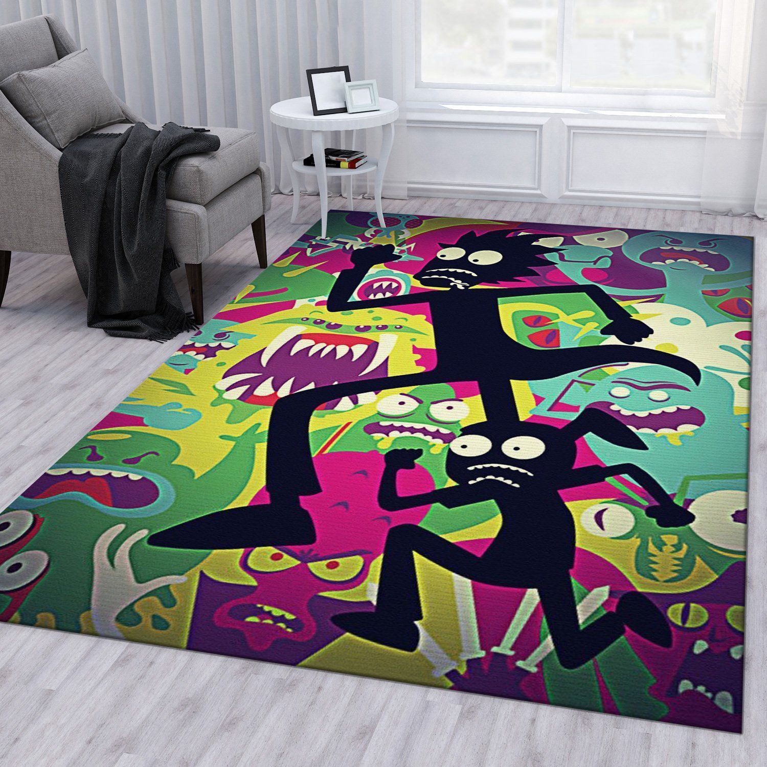 Rick And Morty Noel Gift Rug Bedroom Rug Home Decor Floor Decor - Indoor Outdoor Rugs