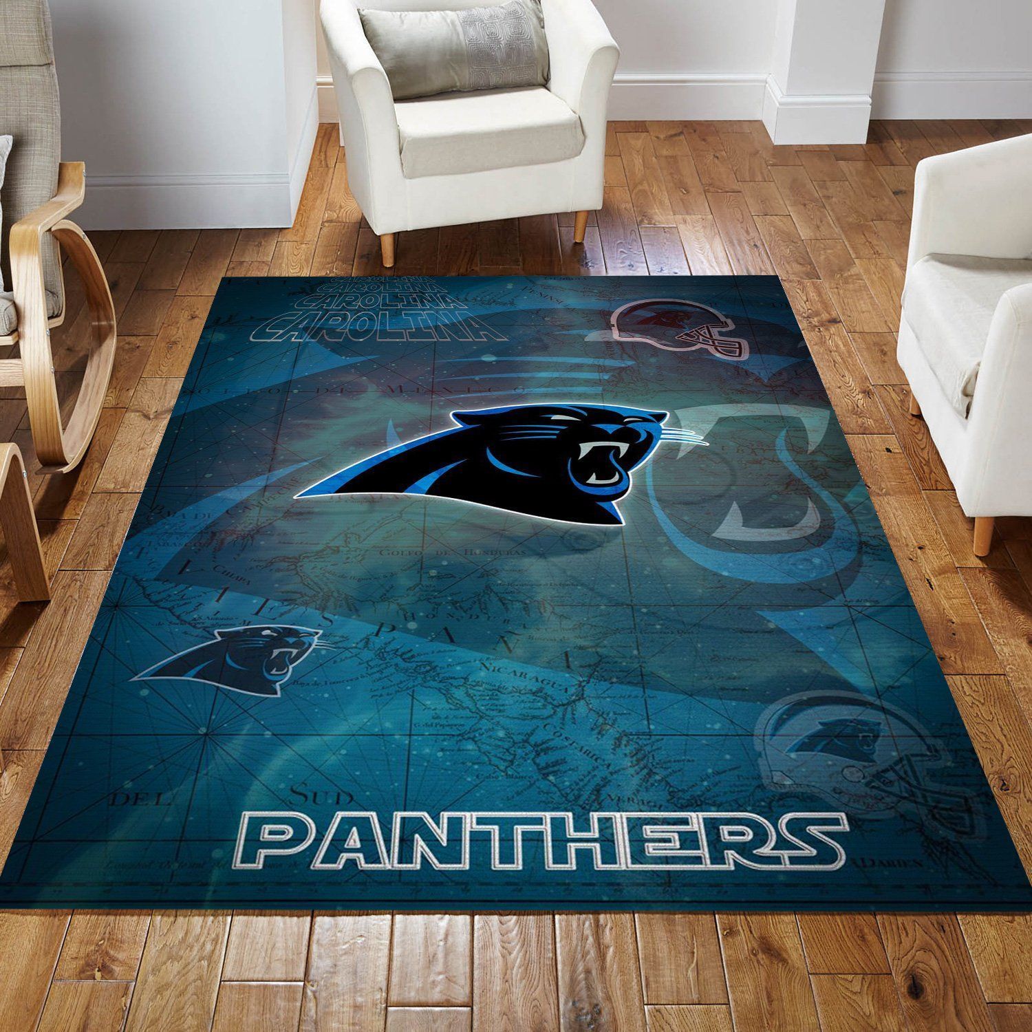 Carolina Panthers Nfl Area Rug Living Room Rug US Gift Decor - Indoor Outdoor Rugs