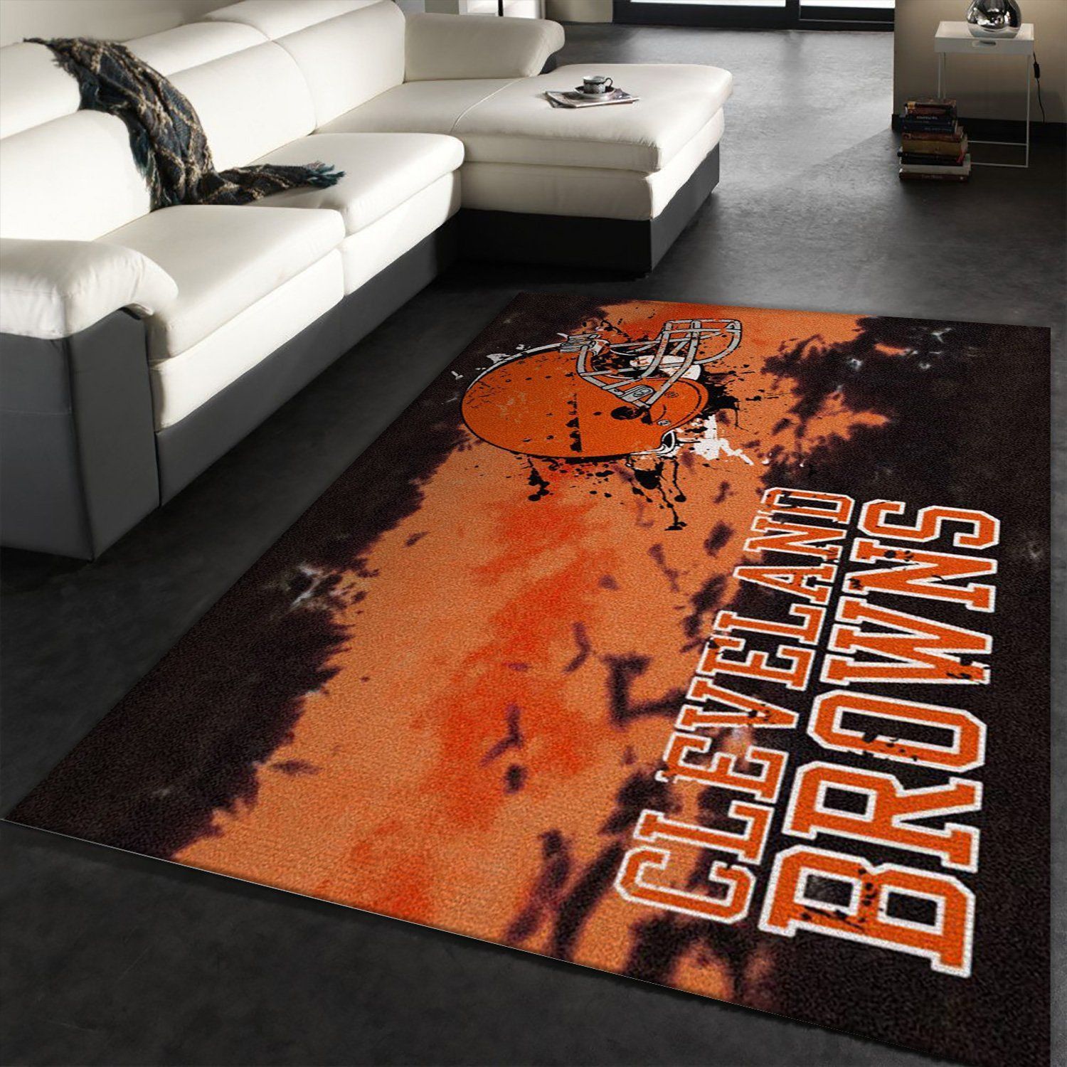 Cleveland Browns Fade Rug Nfl Team Area Rug, Living Room Rug, US Gift Decor - Indoor Outdoor Rugs