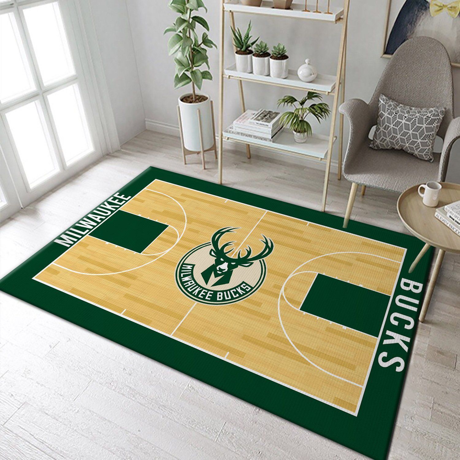 Milwaukee Bucks Nba Rug Room Carpet Sport Custom Area Floor Home Decor - Indoor Outdoor Rugs