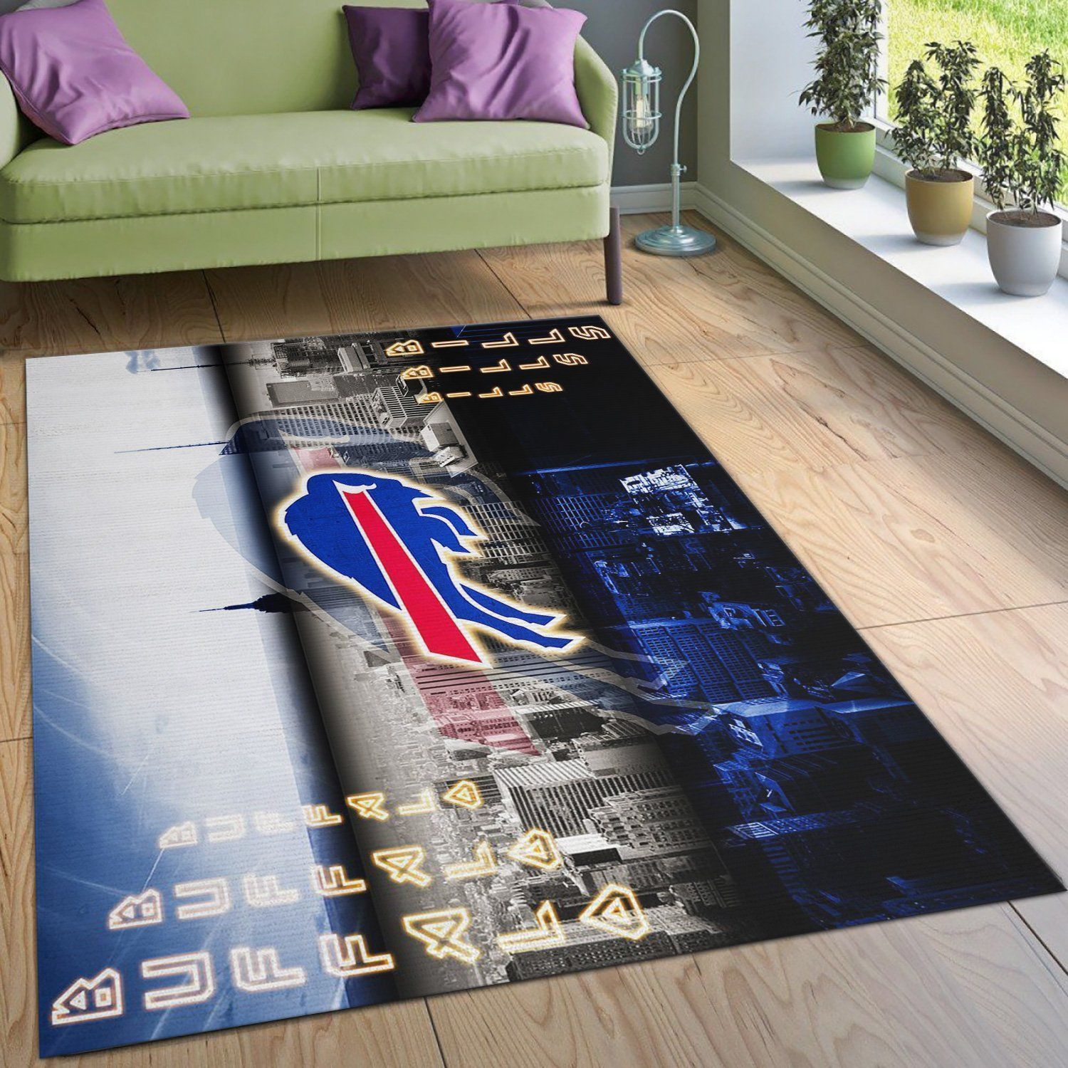 Buffalo Bills Nfl Area Rug Bedroom Rug Home Decor Floor Decor - Indoor Outdoor Rugs