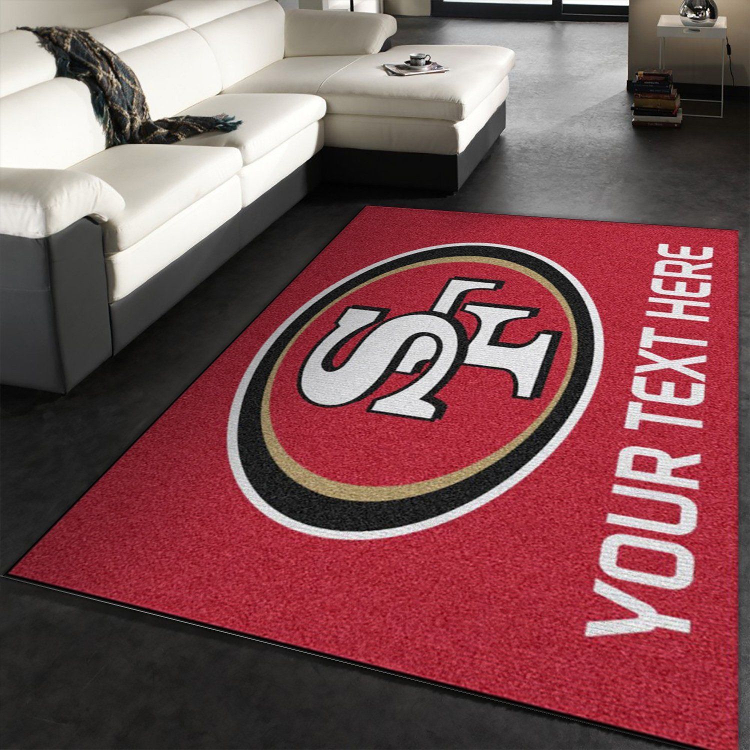 Customizable San Francisco 49ers Personalized Accent Rug NFL Area Rug Carpet, Kitchen Rug, US Gift Decor - Indoor Outdoor Rugs