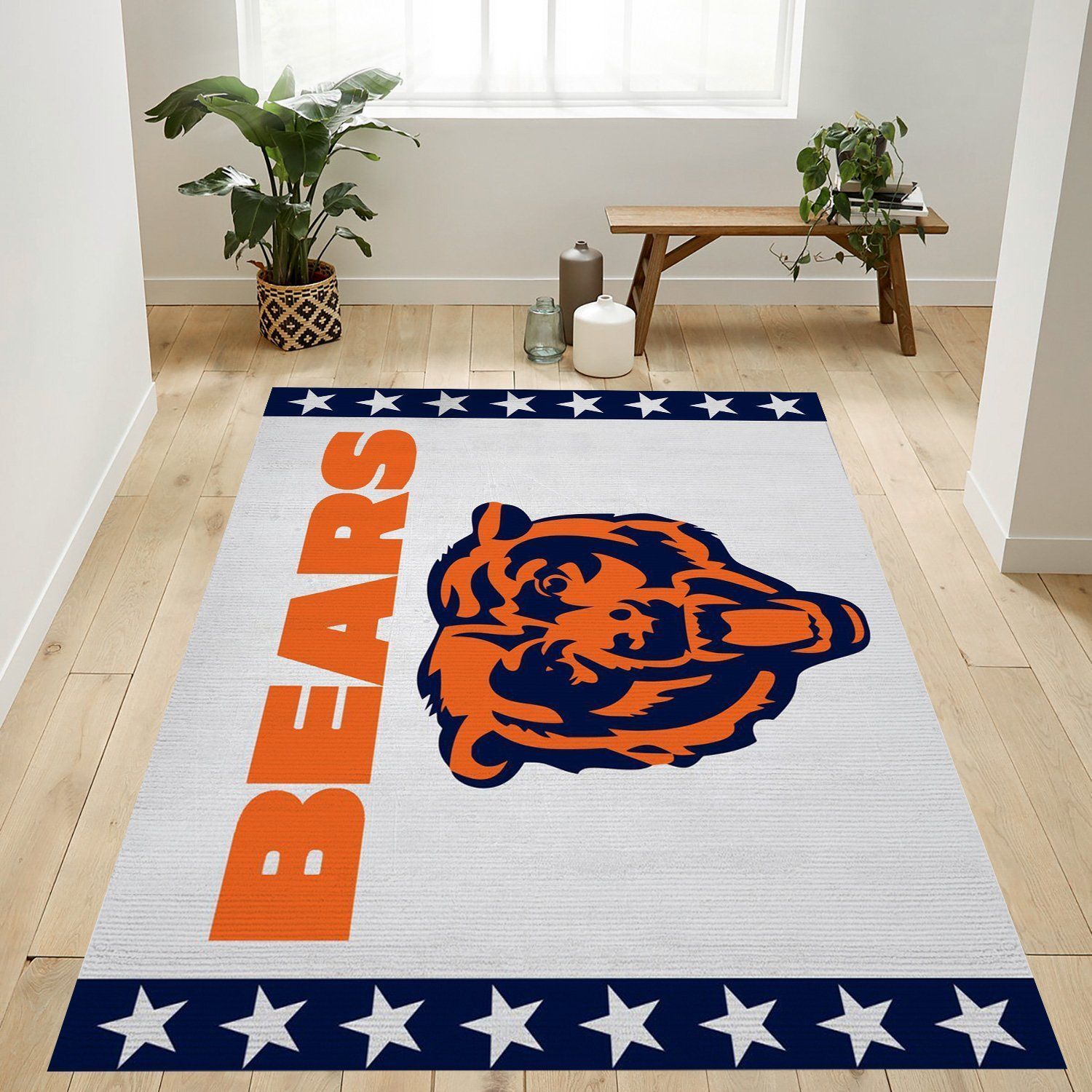 Chicago Bears Modern Nfl Area Rug Bedroom Rug Home US Decor - Indoor Outdoor Rugs