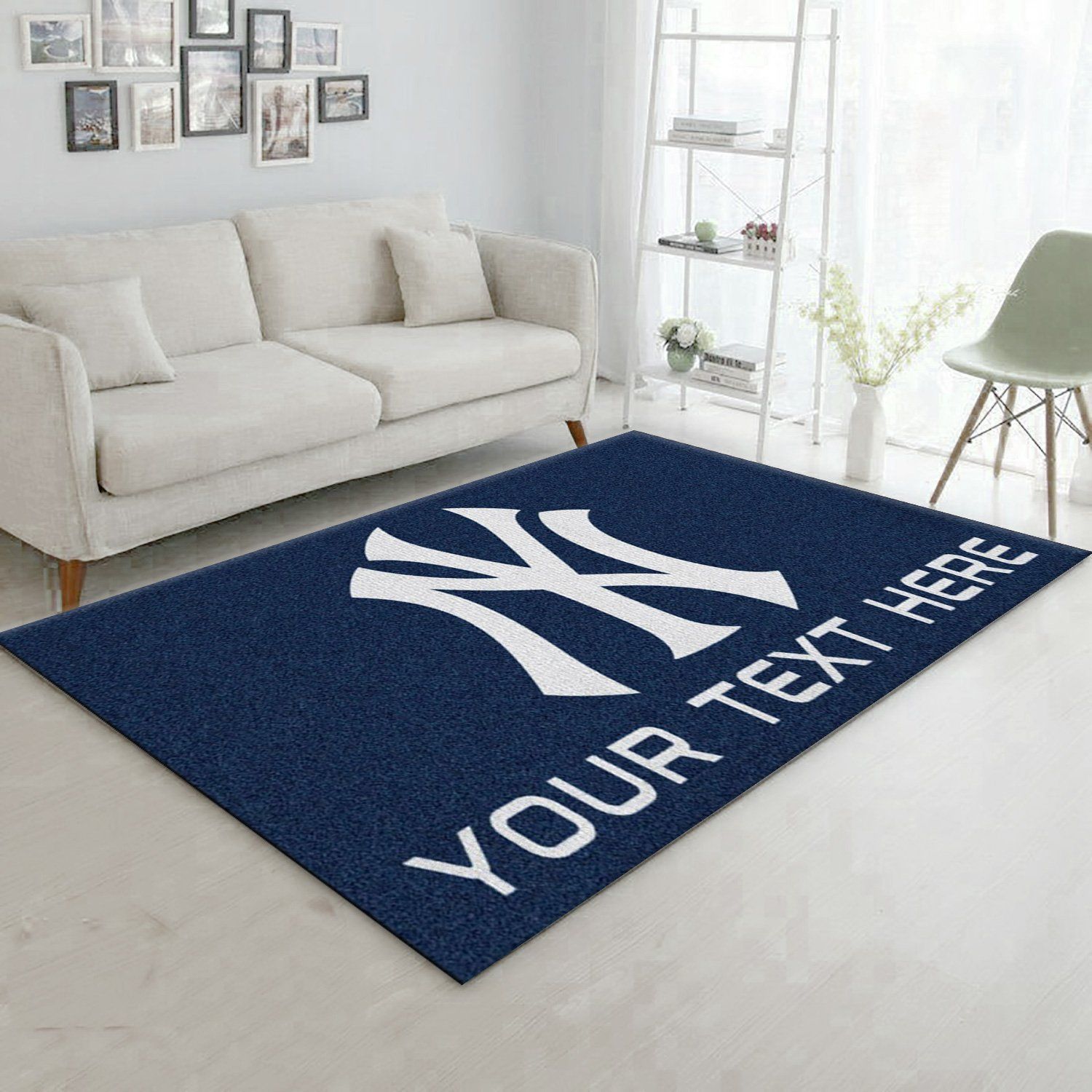 Customizable New York Yankees Personalized Accent Rug Area Rug Carpet, Living room and bedroom Rug, Home US Decor - Indoor Outdoor Rugs