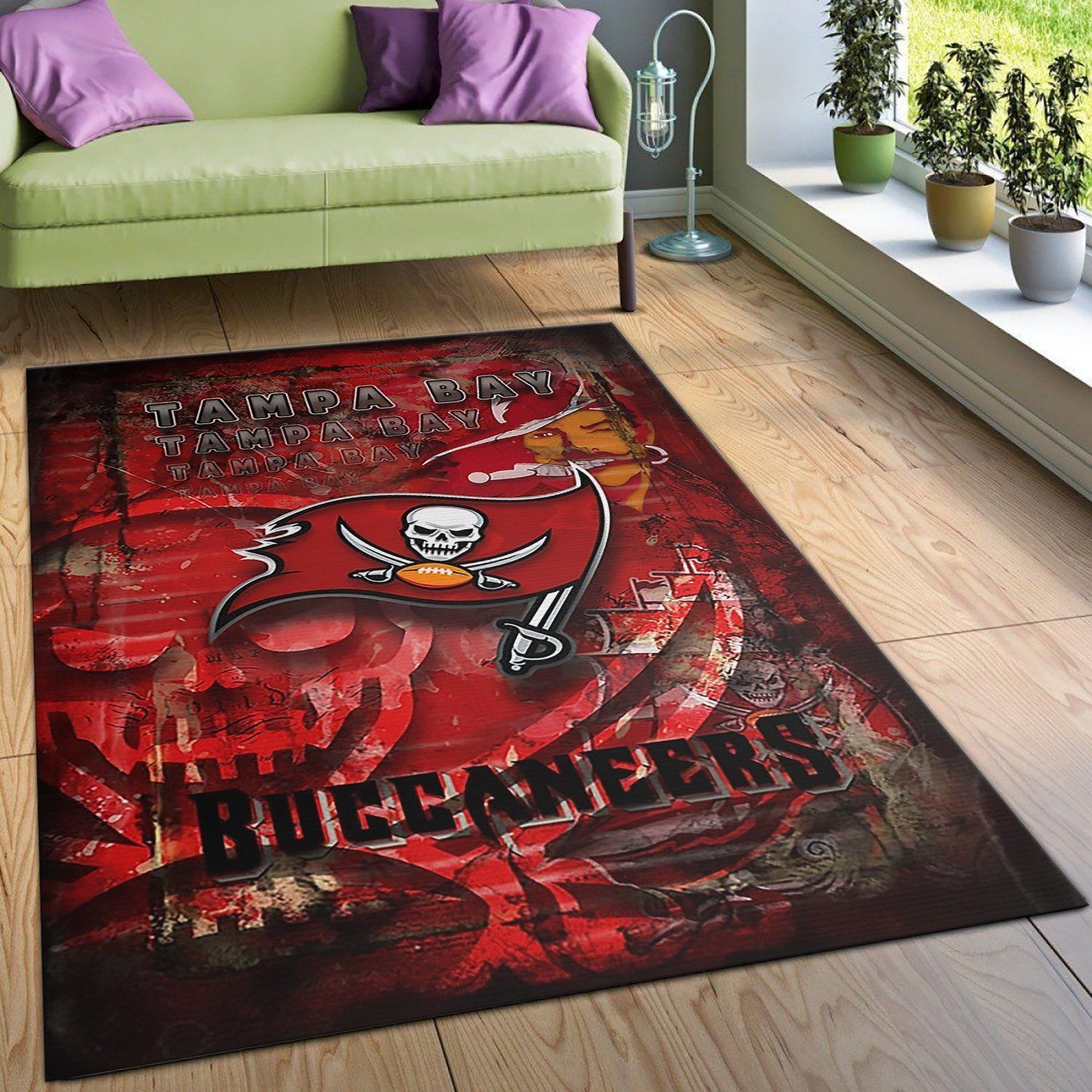 Tampa Bay Buccaneers Area Rug BB221034 Football Floor Decor The US Decor - Indoor Outdoor Rugs