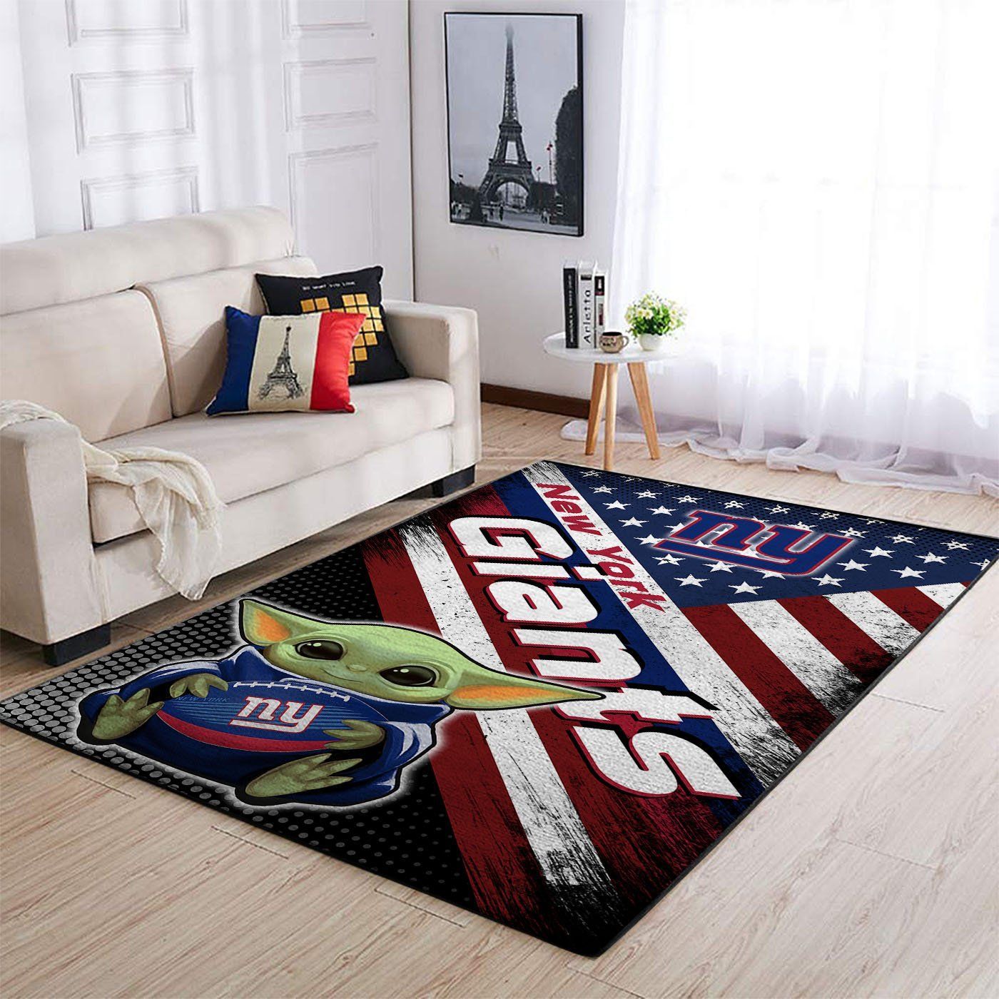 New York Giants Nfl Team Logo Baby Yoda Us Style Nice Gift Home Decor Rectangle Area Rug - Indoor Outdoor Rugs