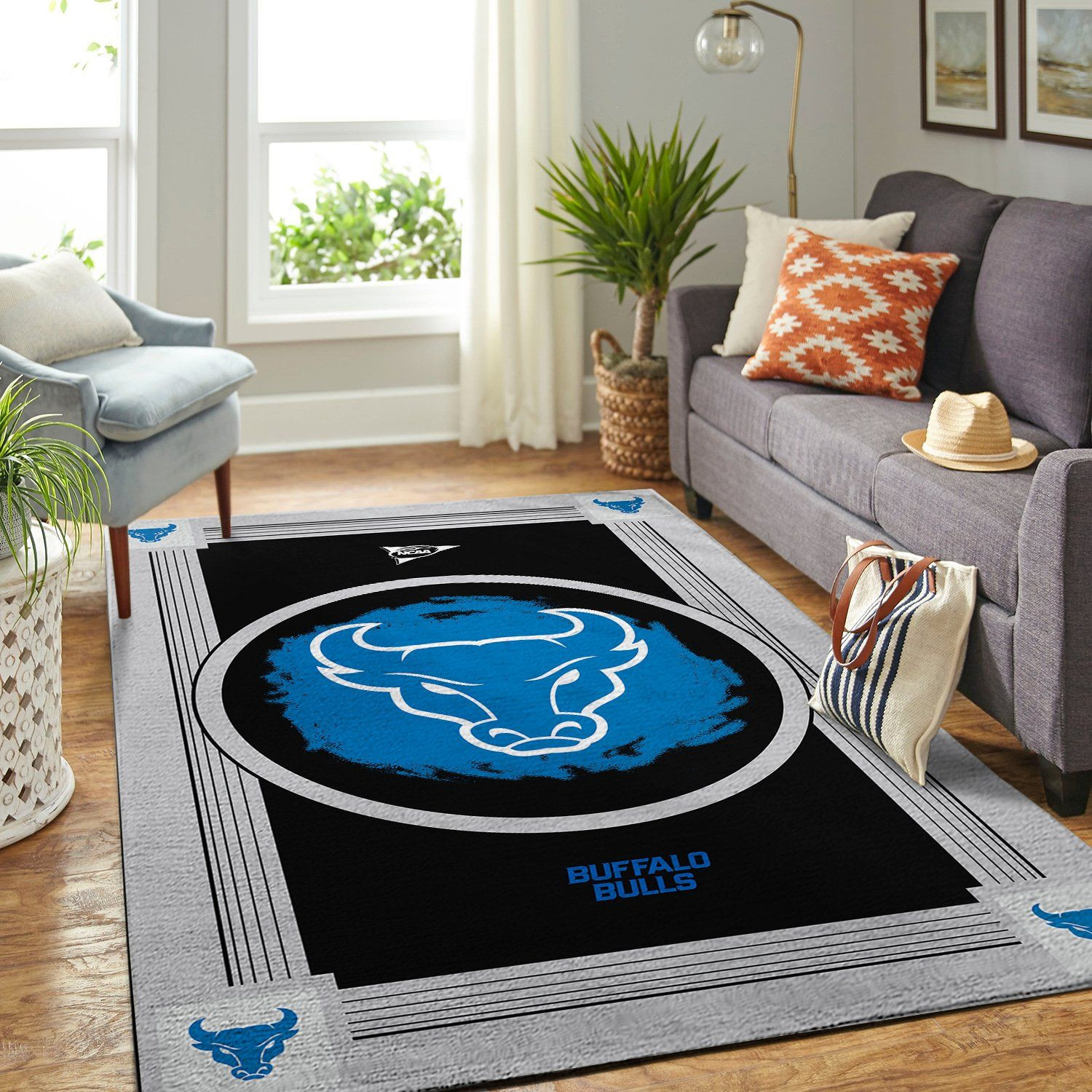 Buffalo Bulls Ncaa Team Logo Nice Gift Home Decor Rectangle Area Rug - Indoor Outdoor Rugs