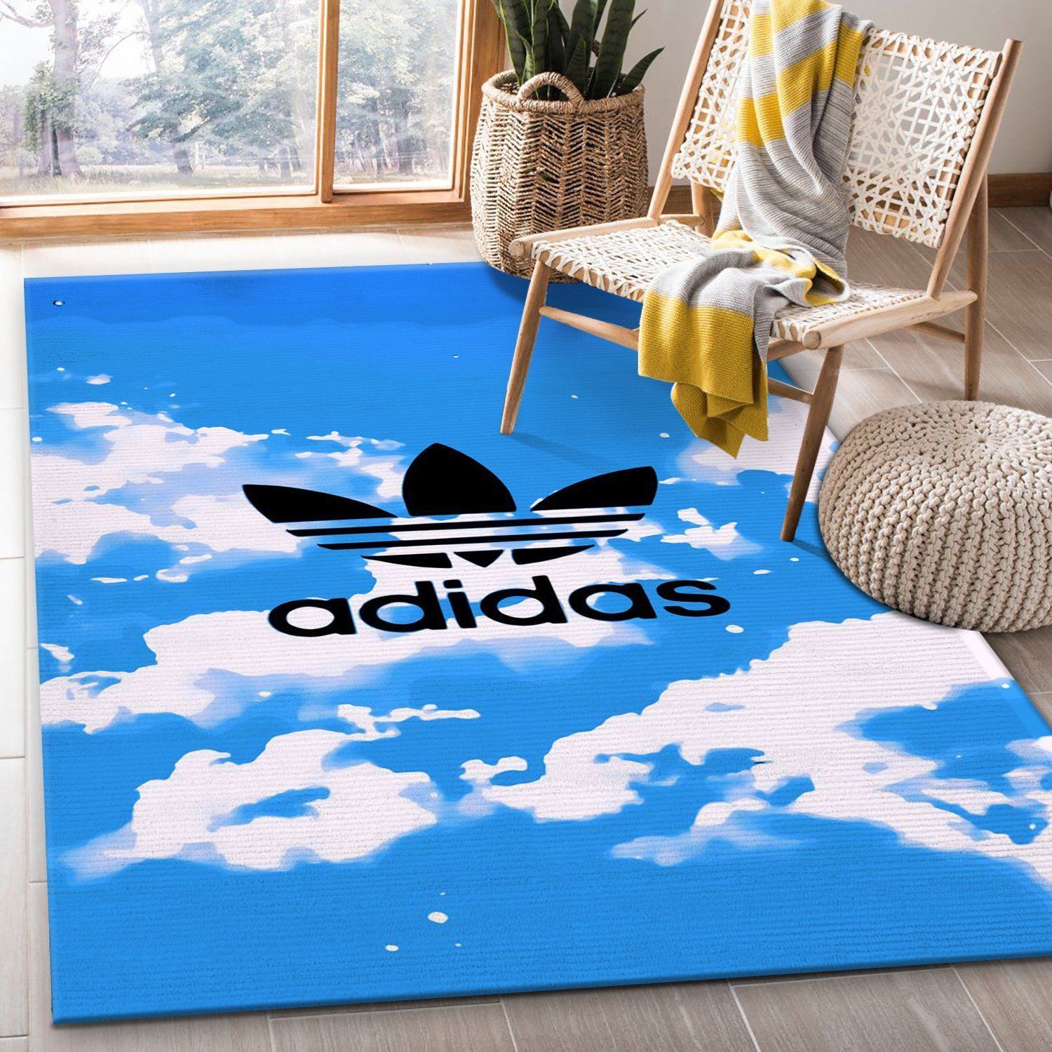 Adidas Logo Rug Fashion Brand Rug Christmas Gift US Decor - Indoor Outdoor Rugs