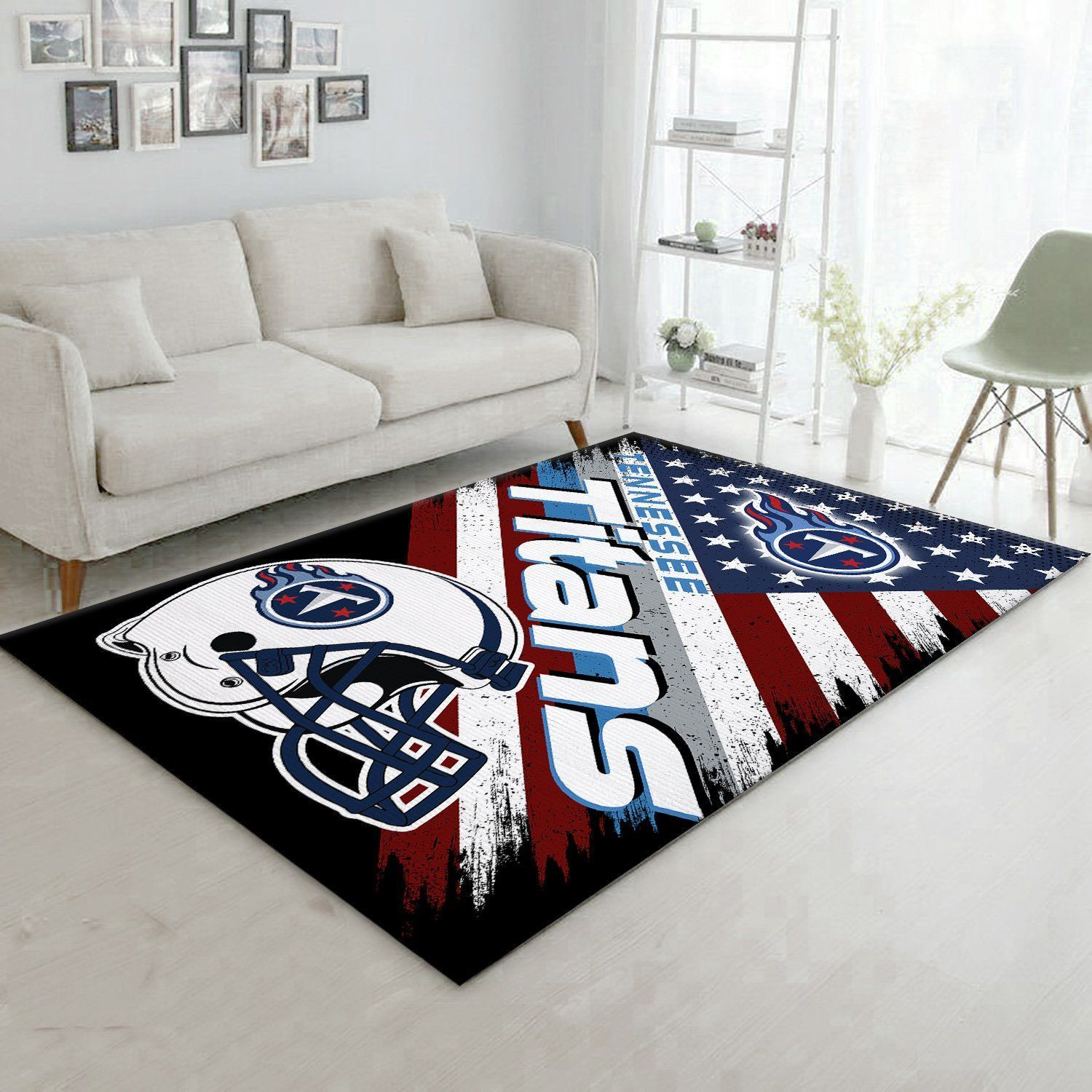 Tennessee Titans NFL Team Logo American Style Nice Gift Home Decor Area Rug Rugs For Living Room - Indoor Outdoor Rugs