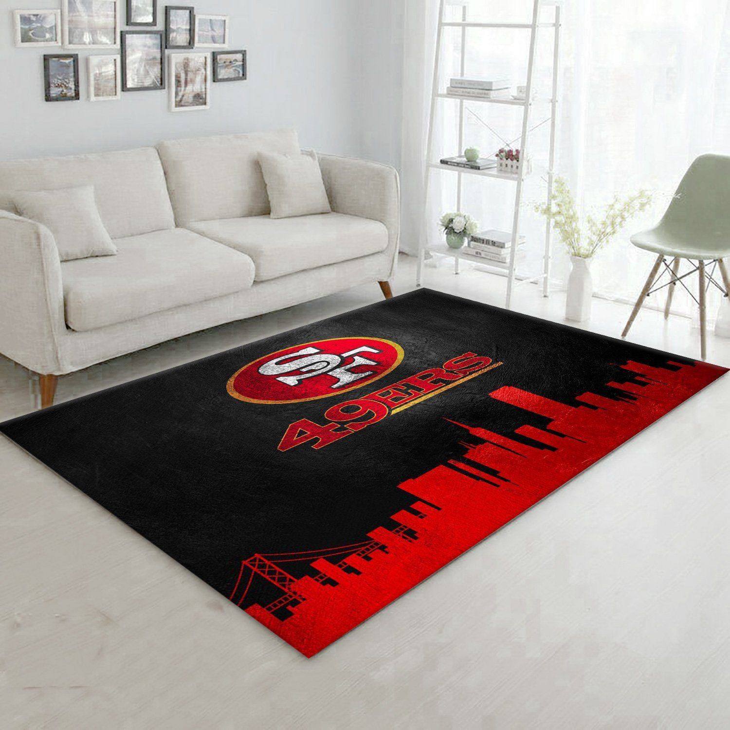 San Francisco 49ers NFL Area Rug, Kitchen Rug, Home US Decor - Indoor Outdoor Rugs