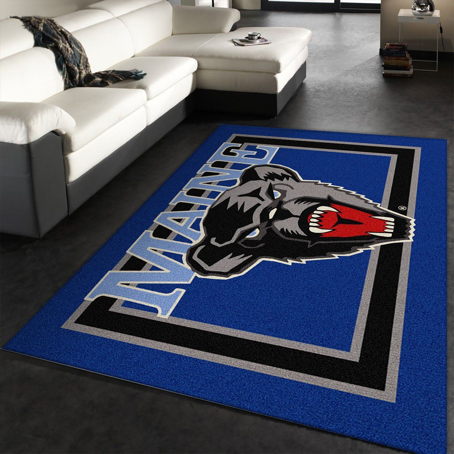 College Spirit Maine Sport Area Rug Carpet Team Logo Christmas Gift US Decor - Indoor Outdoor Rugs