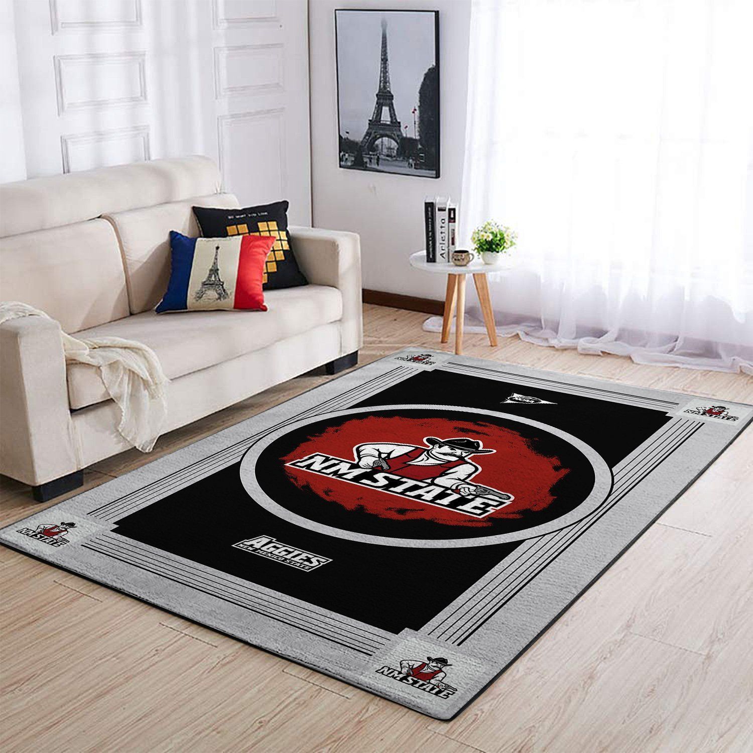 New Mexico State Aggies Ncaa Team Logo Nice Gift Home Decor Rectangle Area Rug - Indoor Outdoor Rugs