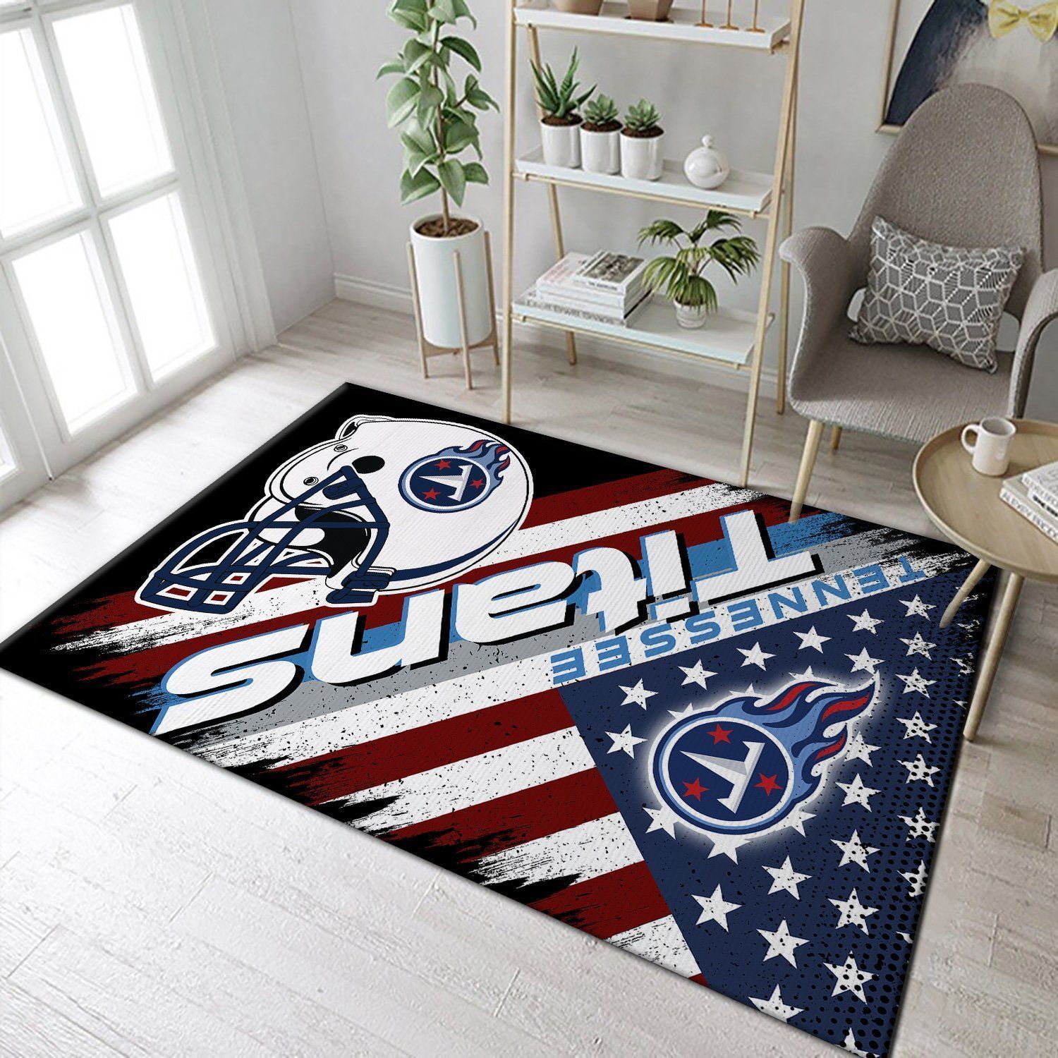 Tennessee Titans NFL Team Logo American Style Nice Gift Home Decor Area Rug Rugs For Living Room - Indoor Outdoor Rugs