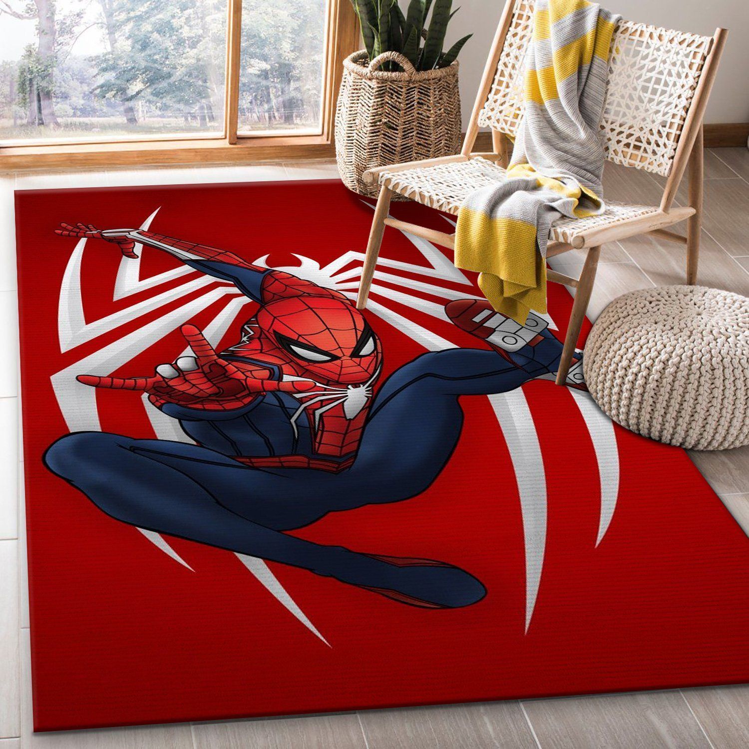 Spider Man Marvel SuperHero Movies Area Rugs Living Room Carpet Floor Decor The US Decor - Indoor Outdoor Rugs