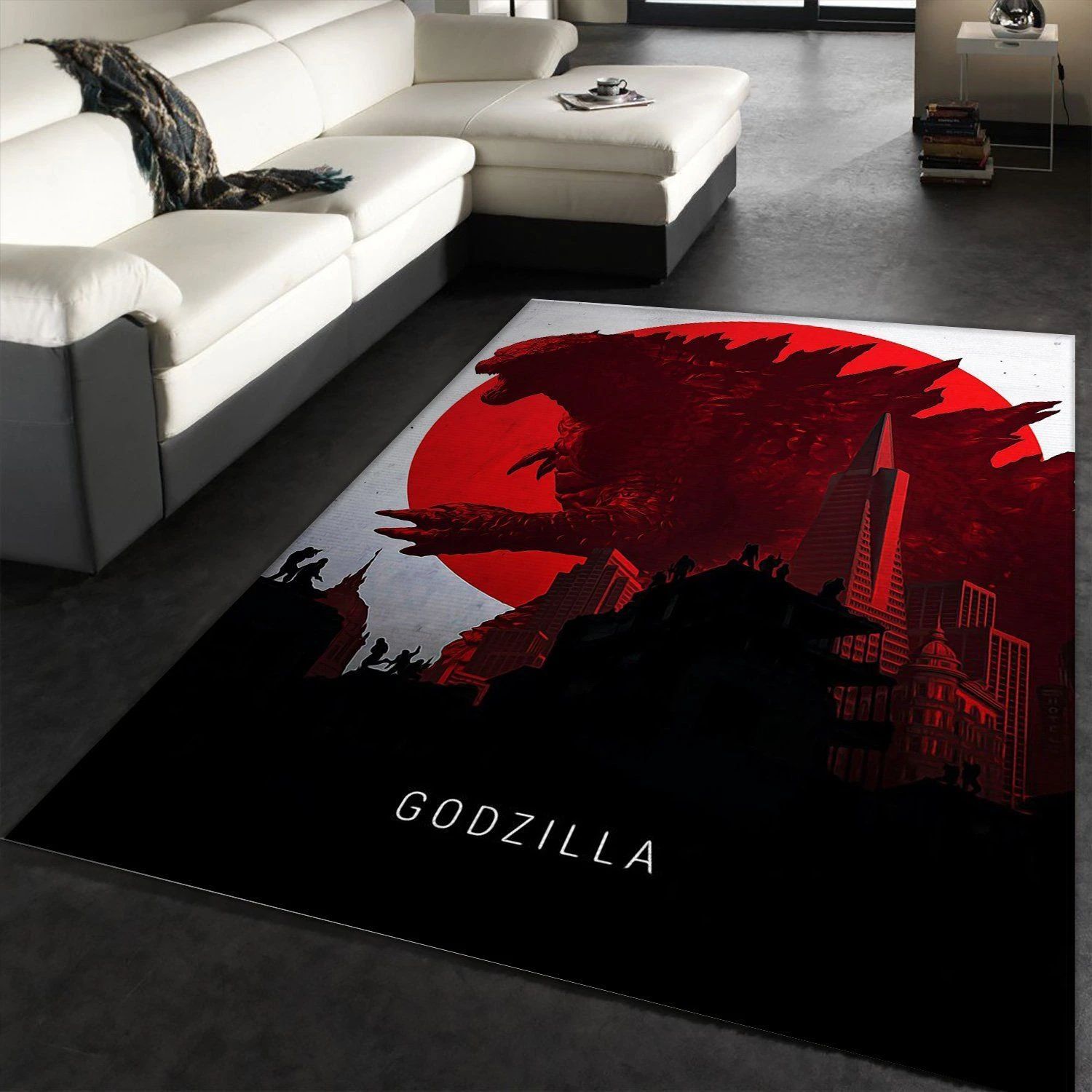 Godzilla 2014 Rug Art Painting Movie Rugs US Gift Decor - Indoor Outdoor Rugs