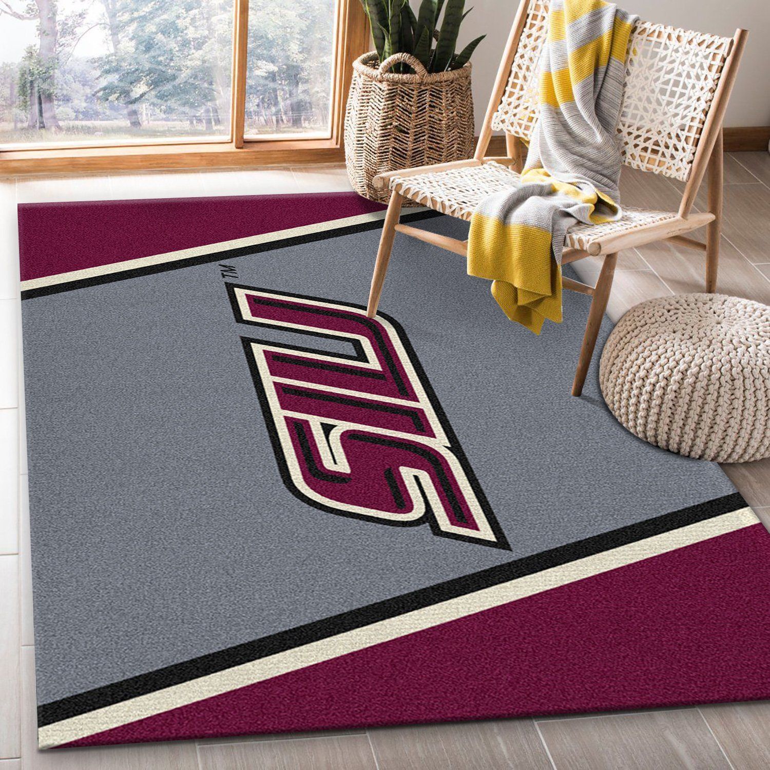 College Spirit Southern Illinois Sport Area Rug Carpet Team Logo Family Gift US Decor - Indoor Outdoor Rugs