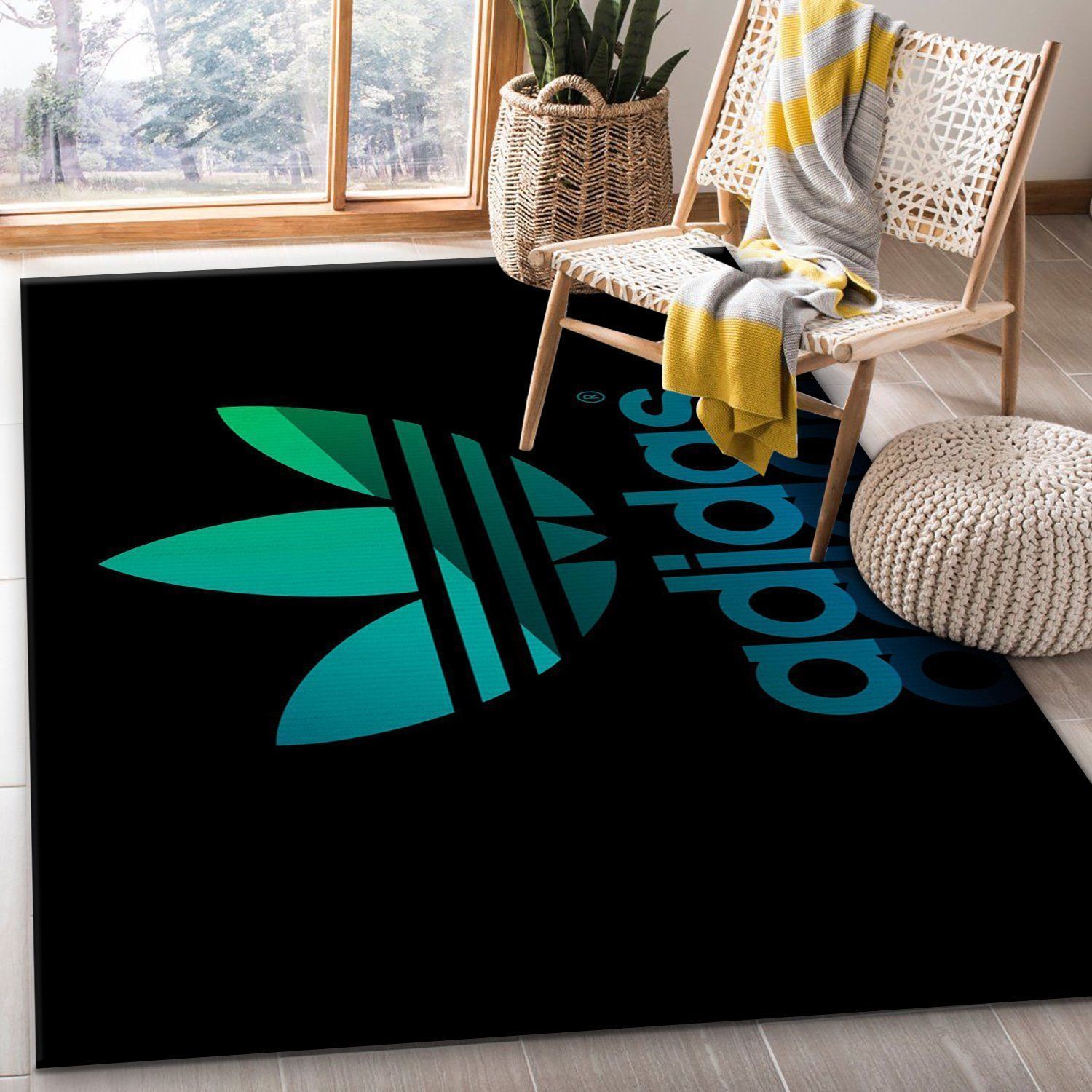 Adidas Area Rug Bedroom Rug Christmas Gift US Decor - Indoor Outdoor Rugs