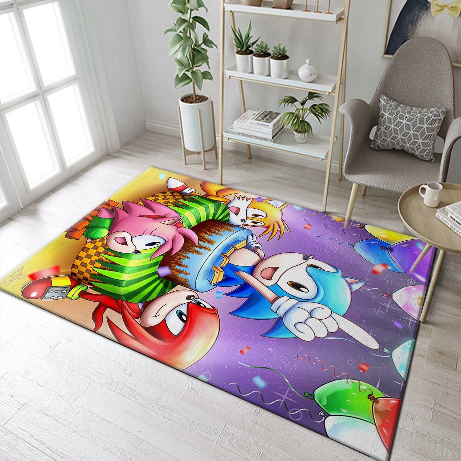 Sonic Friends Cake Disney Area Rug, Kitchen Rug, Family Gift US Decor - Indoor Outdoor Rugs